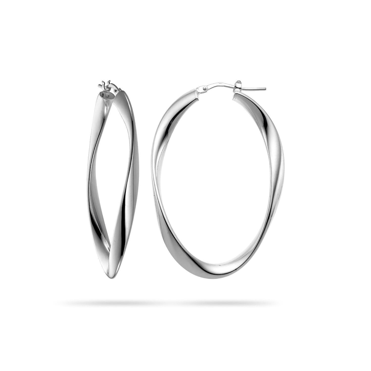 Σκουλαρίκια κρίκοι Reflections από ασήμι 925° Εικόνα 1