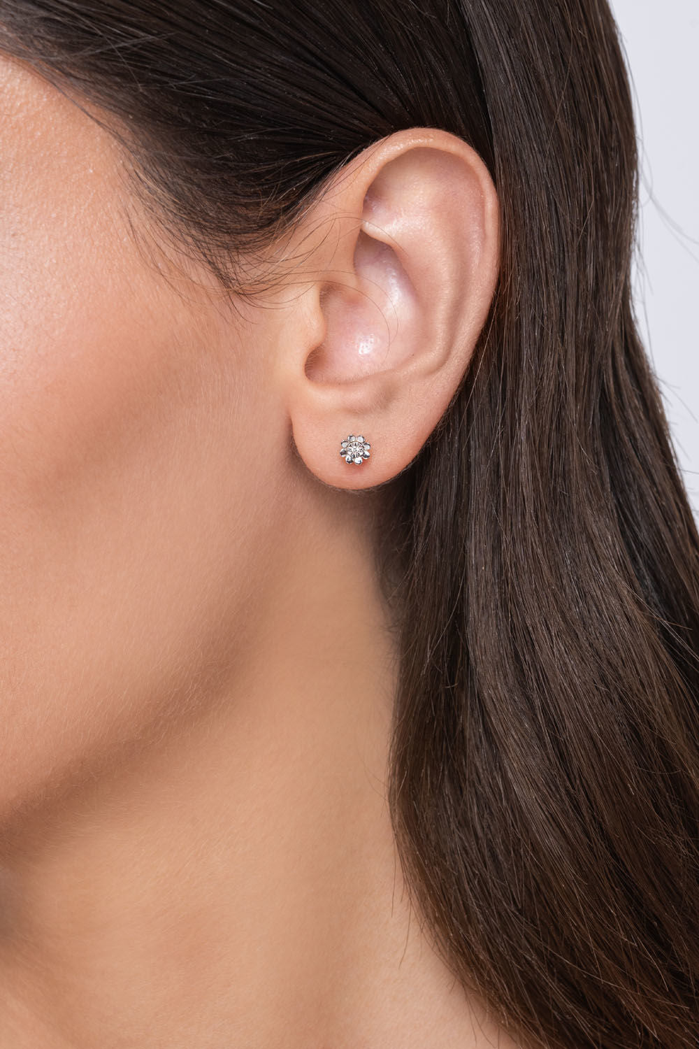 Σκουλαρίκια Diamonds από λευκό χρυσό 18K με διαμάντια μπριγιάν Εικόνα 2