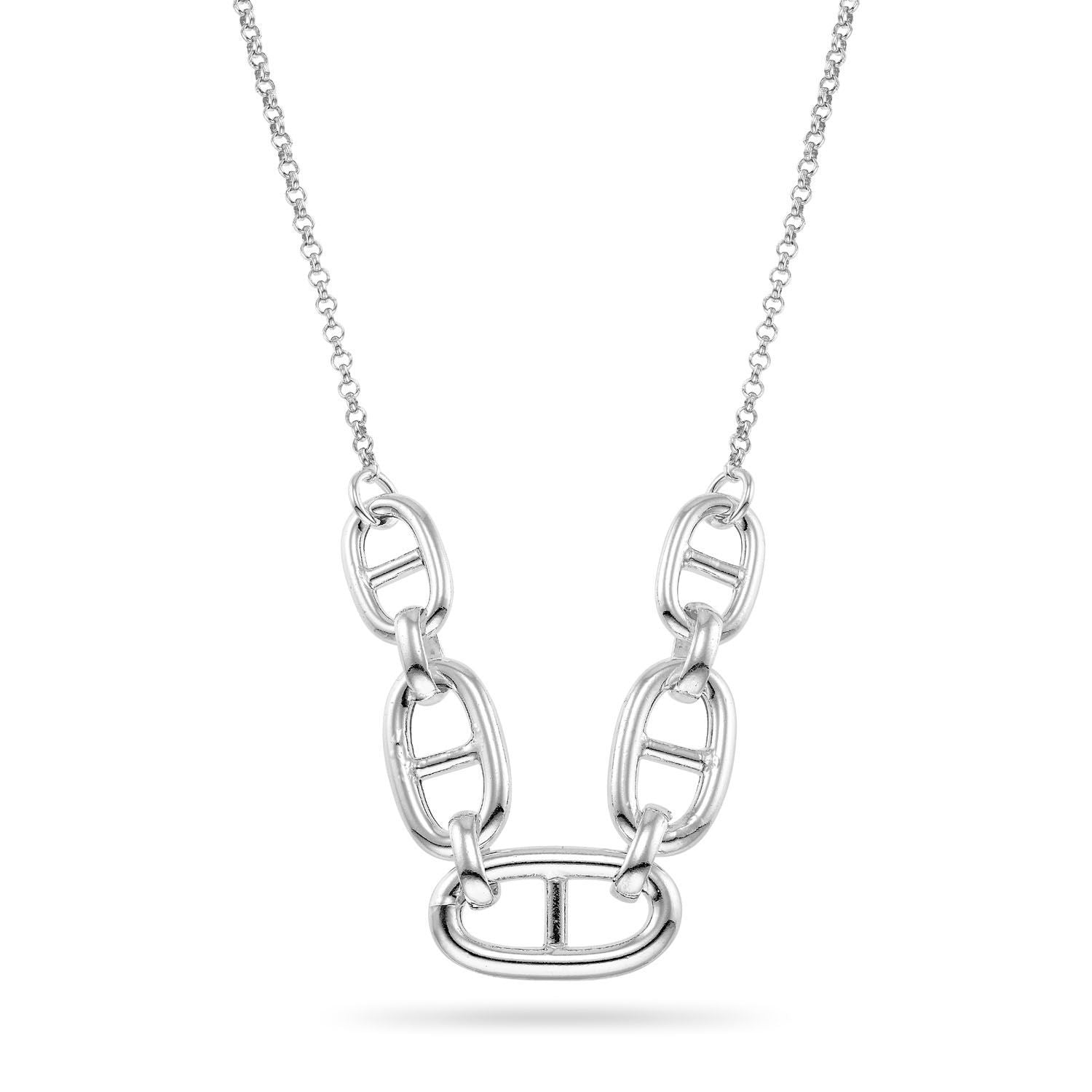 Κολιέ Skin από επιροδιωμένο ασήμι 925° Εικόνα 1