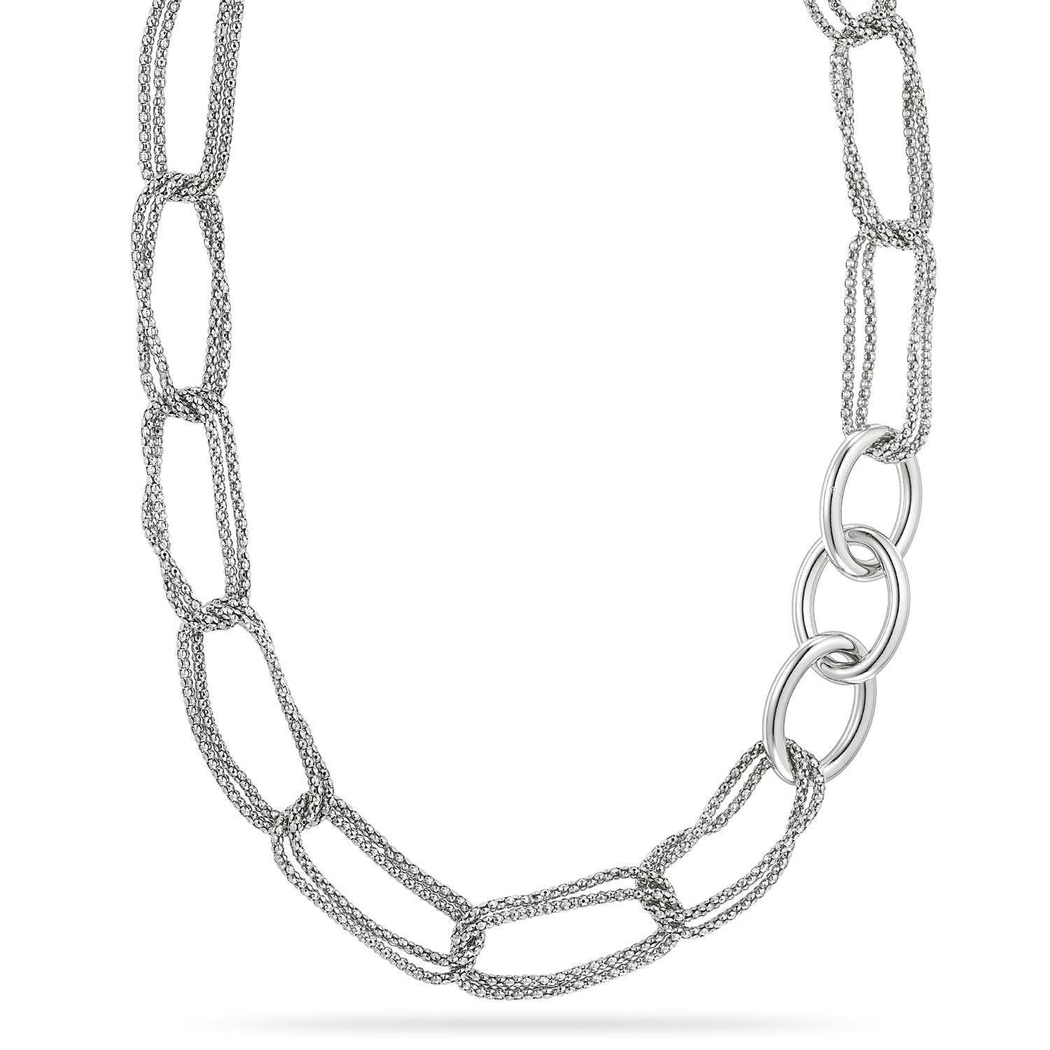 Κολιέ Skin από επιροδιωμένο ασήμι 925° Εικόνα 1