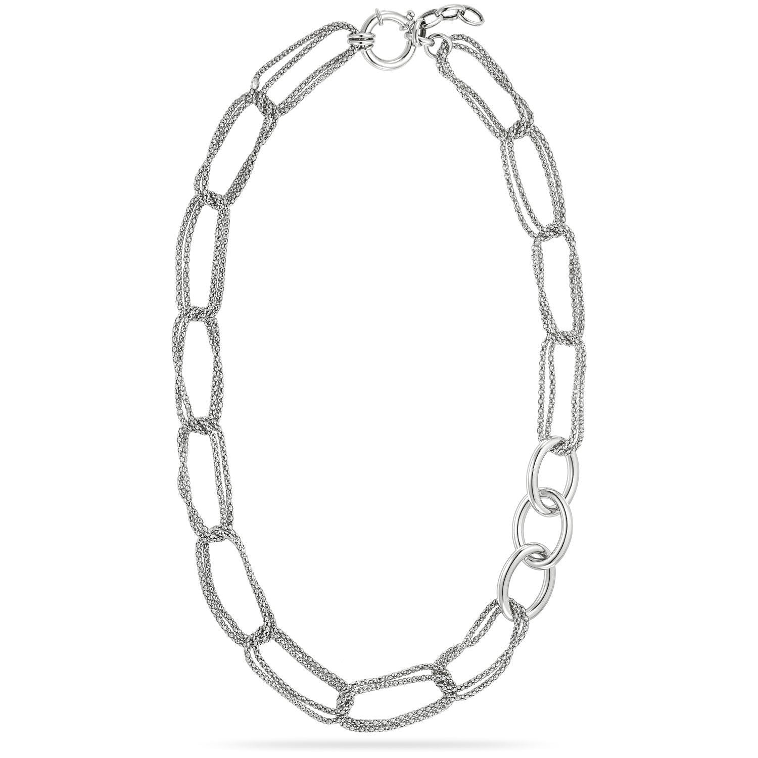 Κολιέ Skin από επιροδιωμένο ασήμι 925° Εικόνα 2