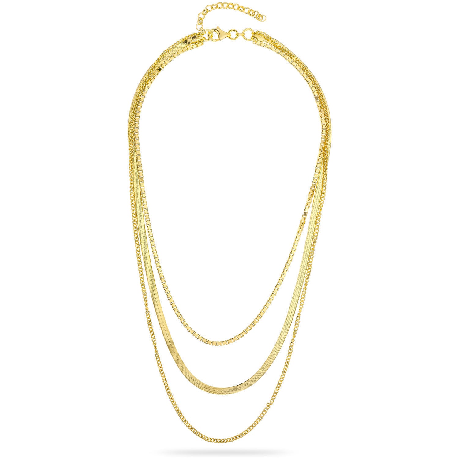 Κολιέ Skin από επιχρυσωμένο ασήμι 925° Εικόνα 2