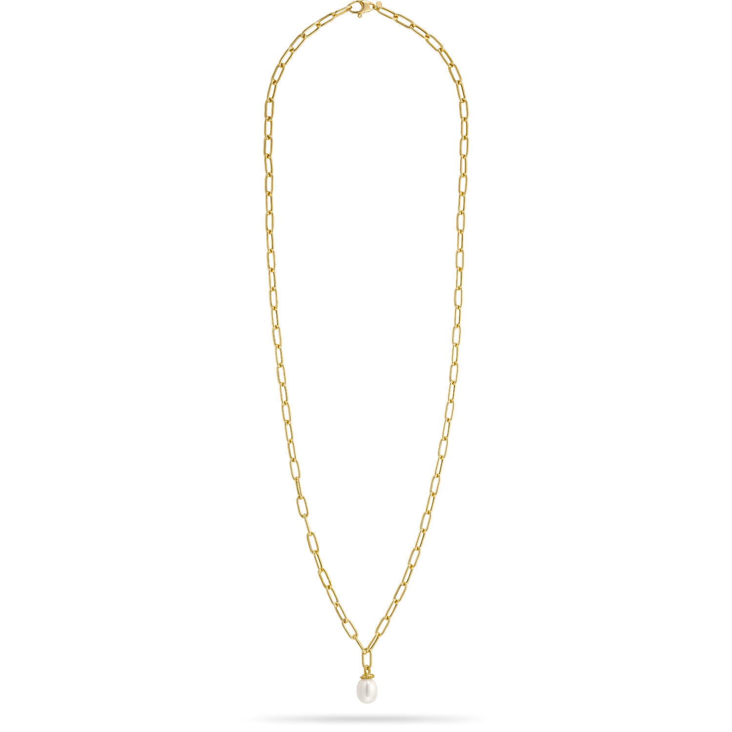 Κολιέ Skin από επιχρυσωμένο ασήμι 925° με freshwater pearl Εικόνα 2