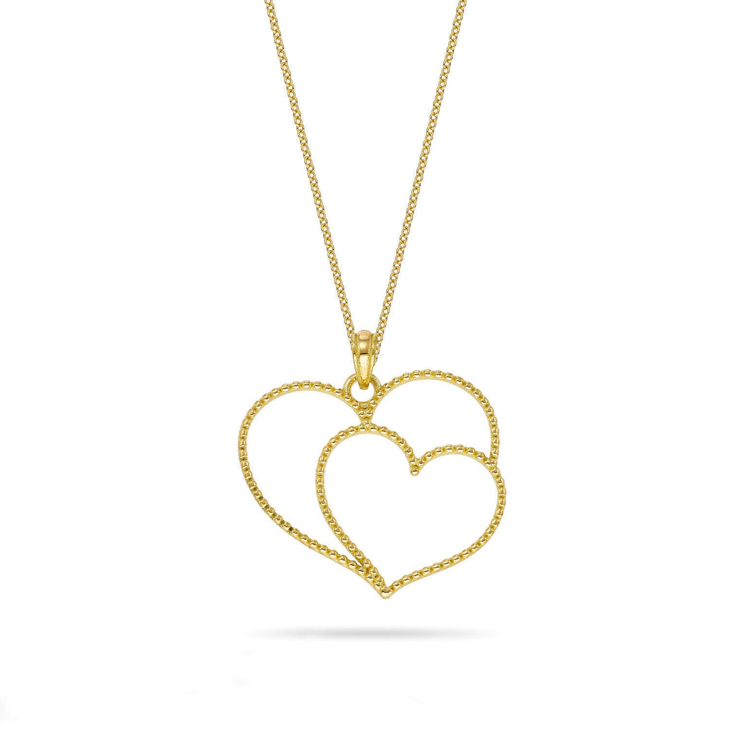 Μενταγιόν Καρδιές Arabesque από χρυσό 18K Εικόνα 1