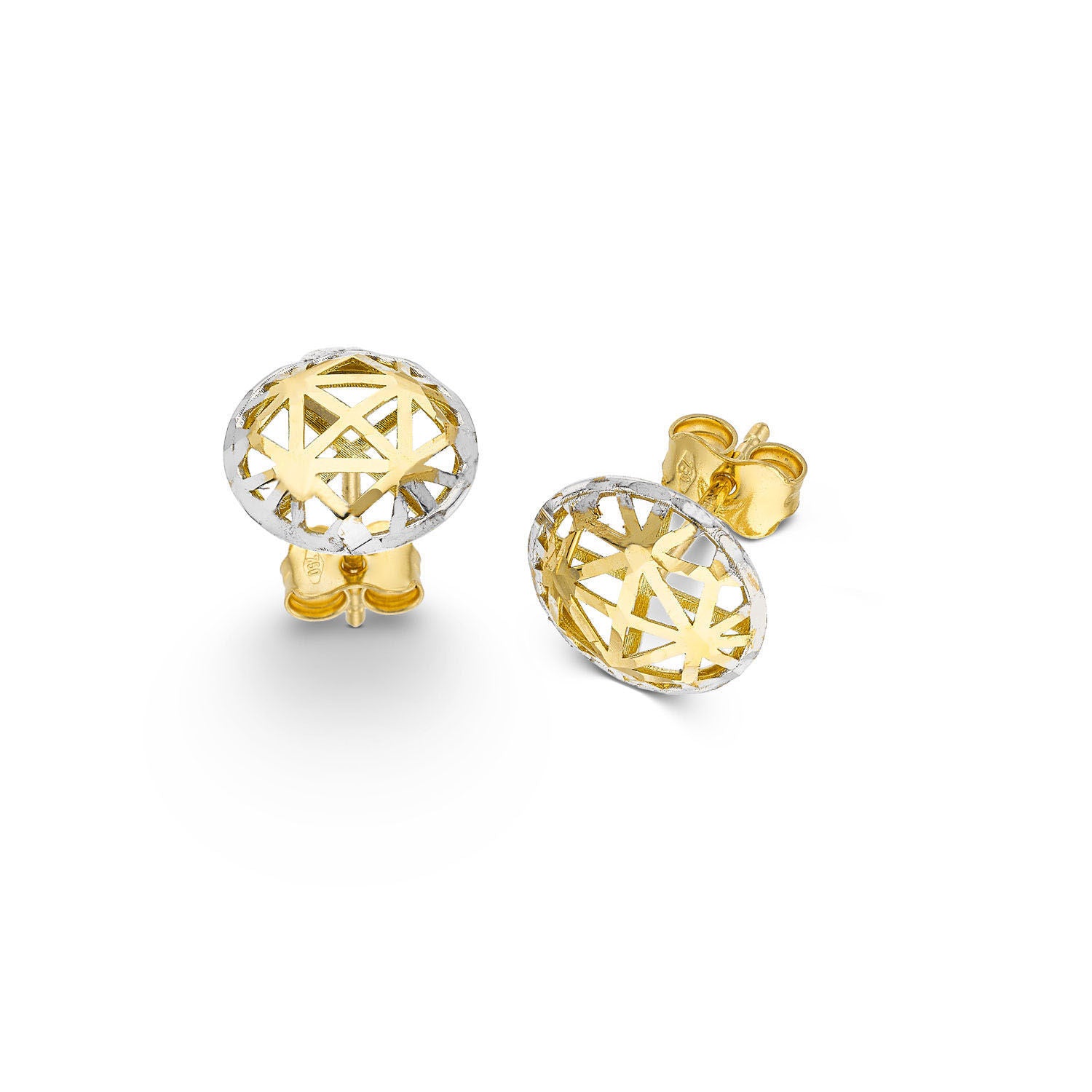 Σκουλαρίκια Arabesque από χρυσό 18K και λευκό χρυσό 18K Εικόνα 1