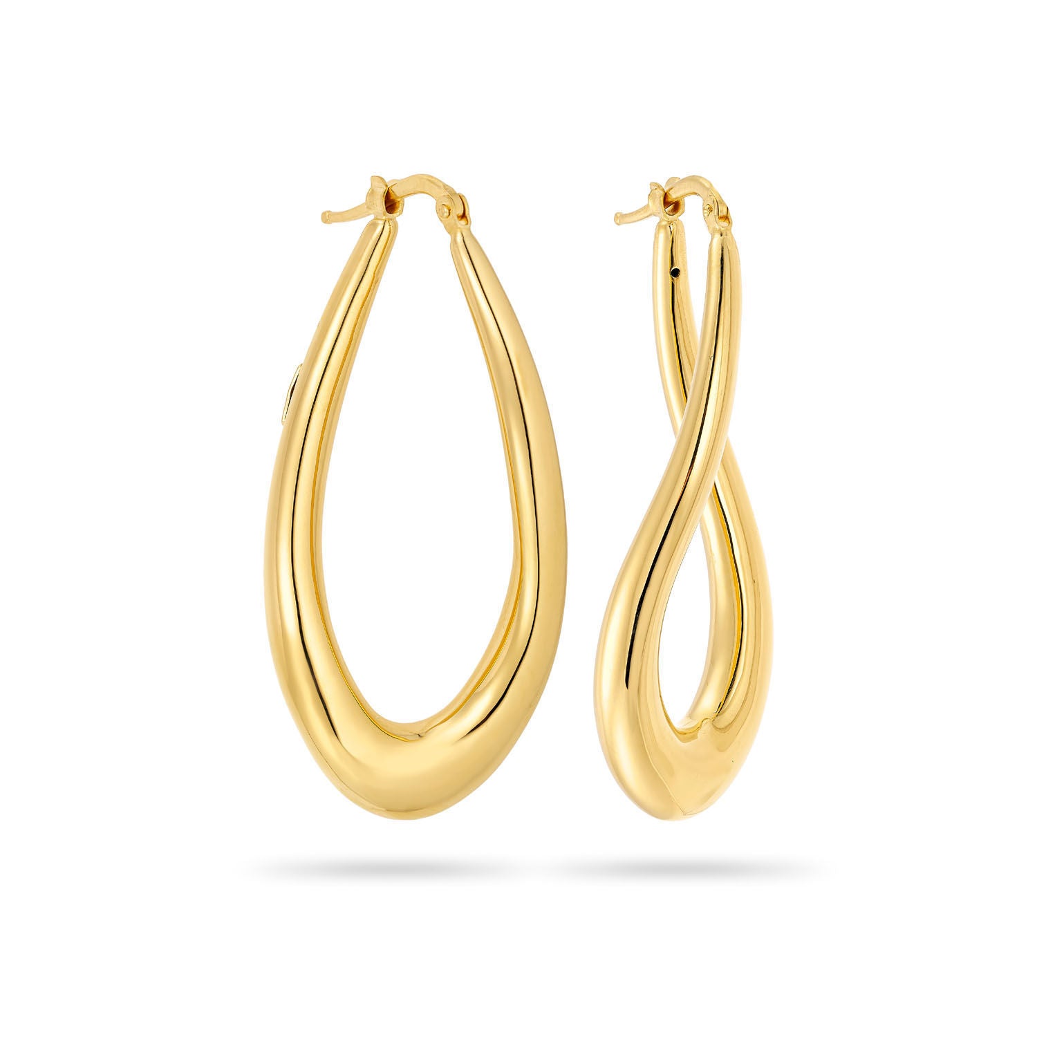 Σκουλαρίκια κρίκοι Aurum από χρυσό 18K Εικόνα 1