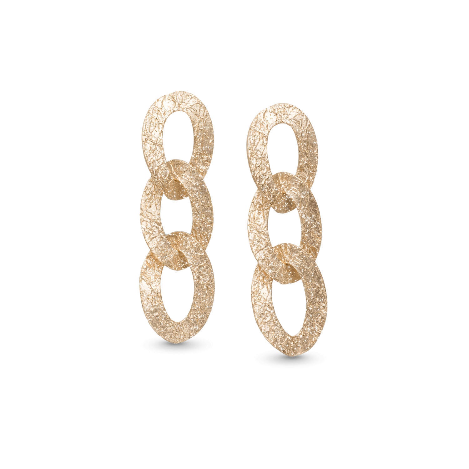 Σκουλαρίκια Terra από επιχρυσωμένο ασήμι 925° Εικόνα 1