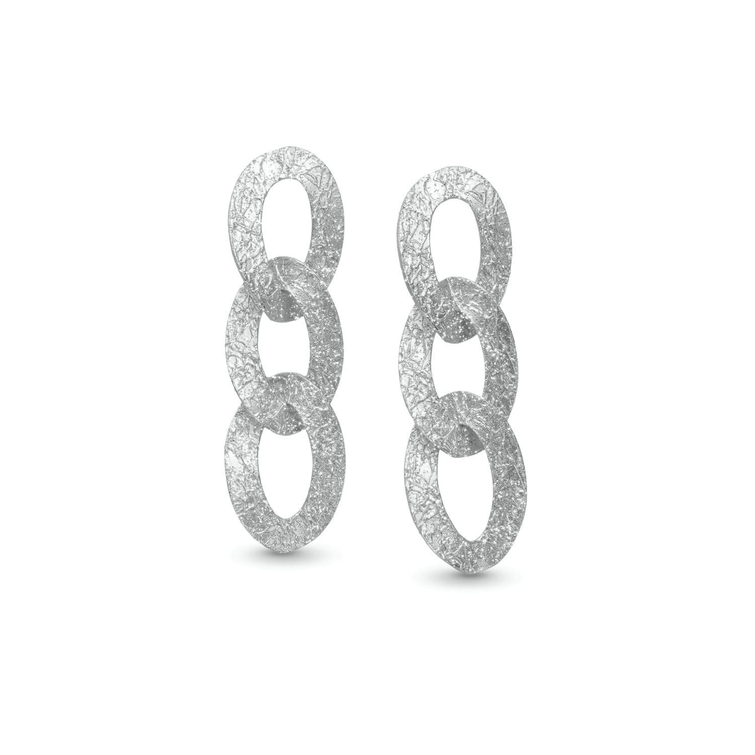 Σκουλαρίκια Terra από επιροδιωμένο ασήμι 925° Εικόνα 1