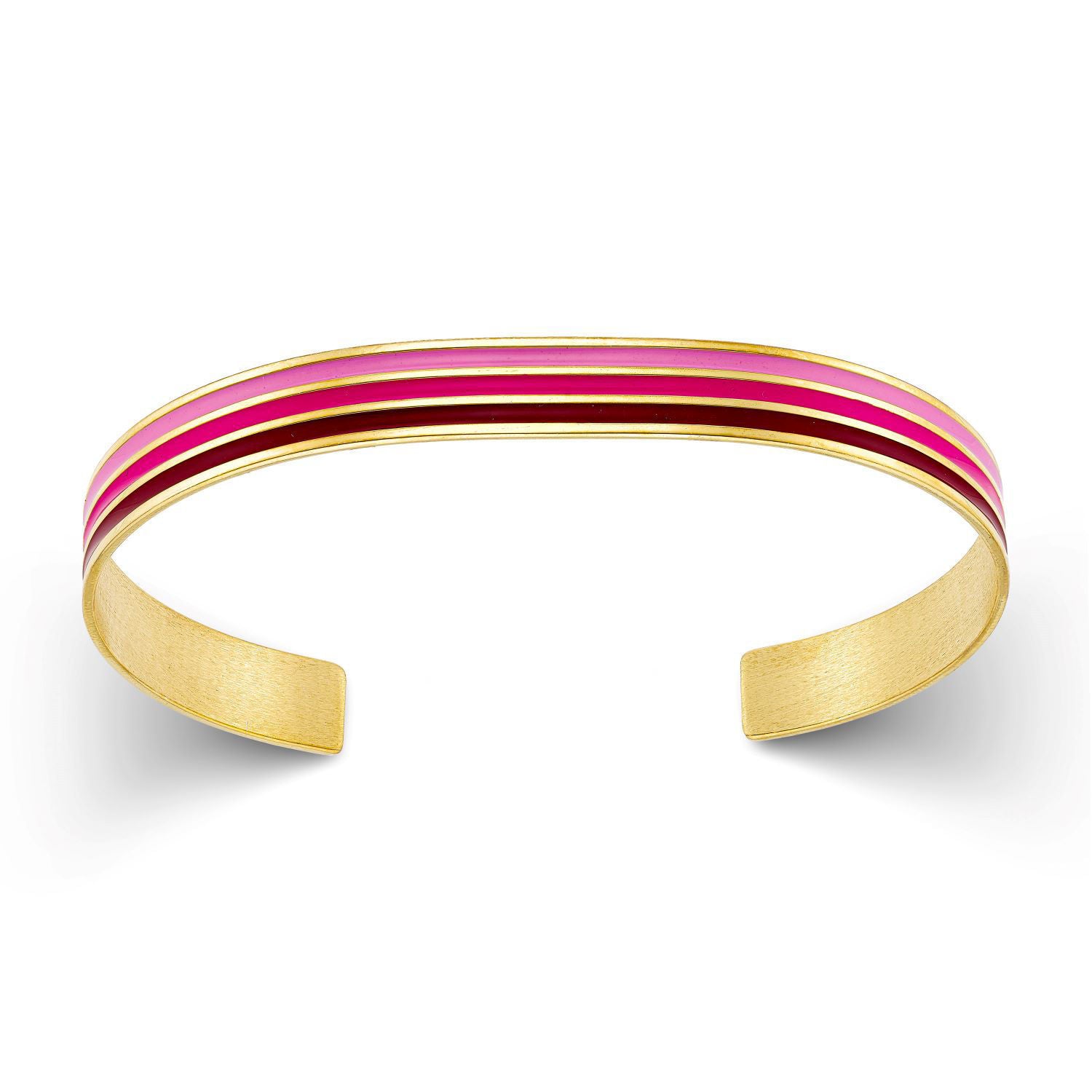 Βραχιόλι Pop 23 από επιχρυσωμένο ασήμι 925° με μπορντώ, φούξια και ροζ σμάλτο Εικόνα 1