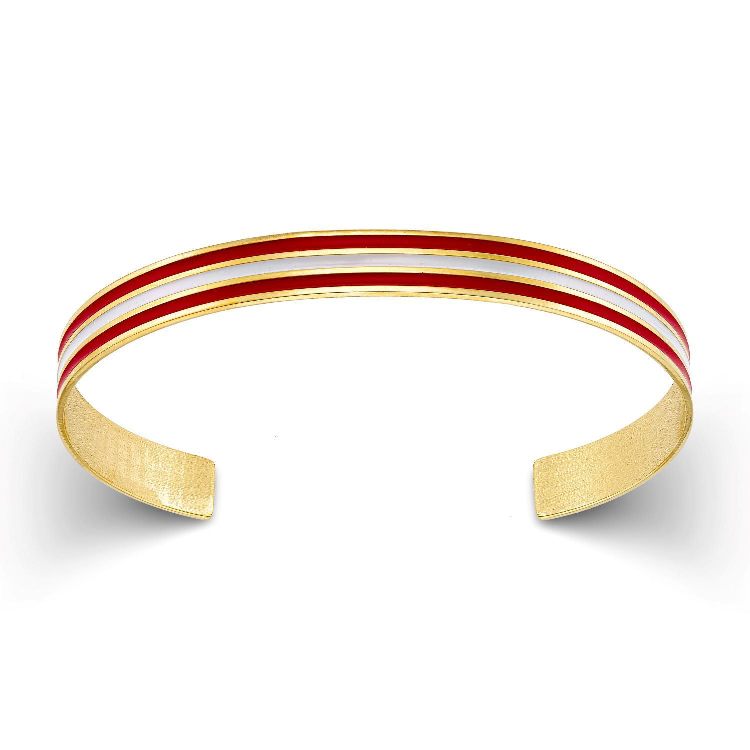 Βραχιόλι Pop 23 από επιχρυσωμένο ασήμι 925° με λευκό και κόκκινο σμάλτο Εικόνα 1