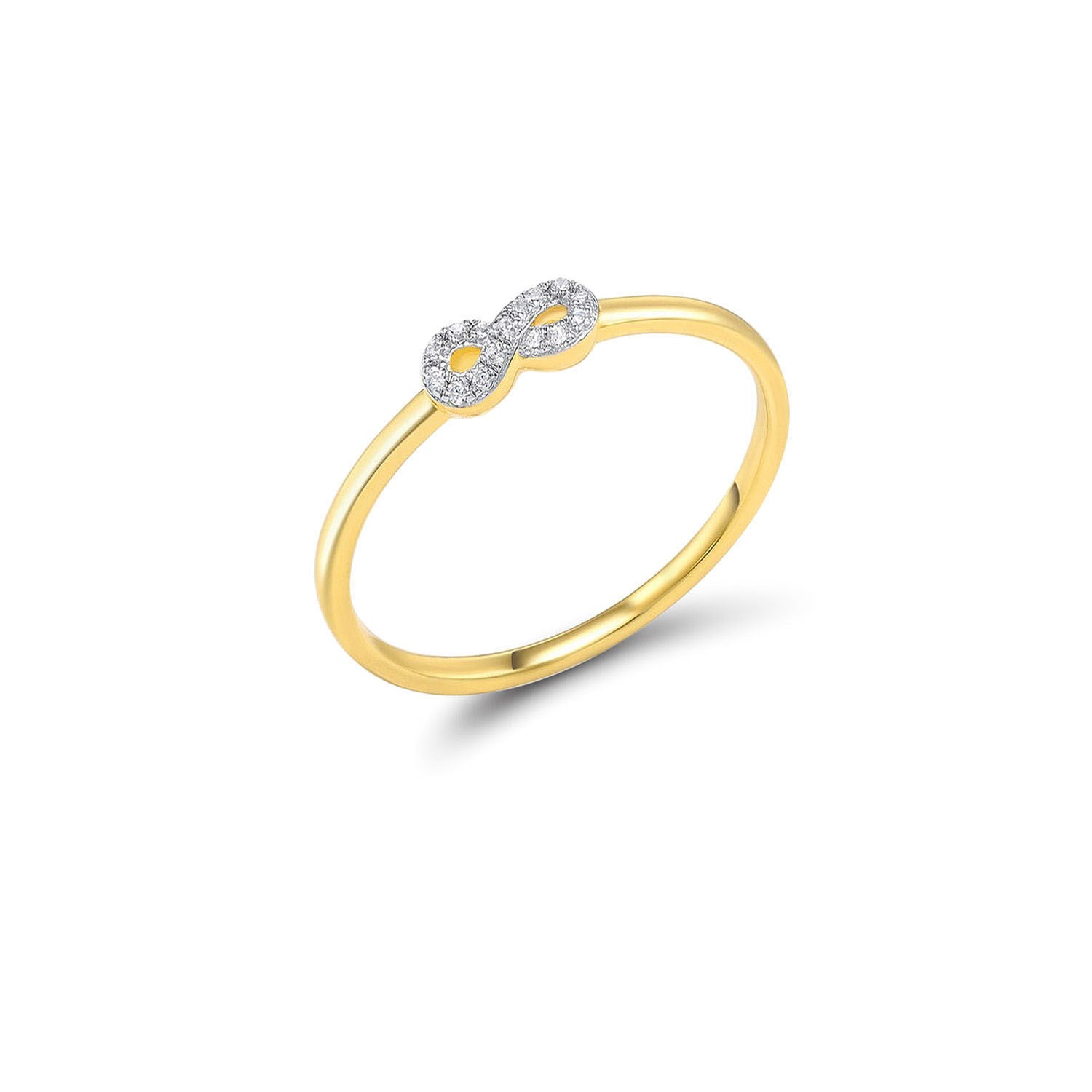 Δαχτυλίδι Symbols Άπειρο από χρυσό 18K με διαμάντια μπριγιάν Εικόνα 1