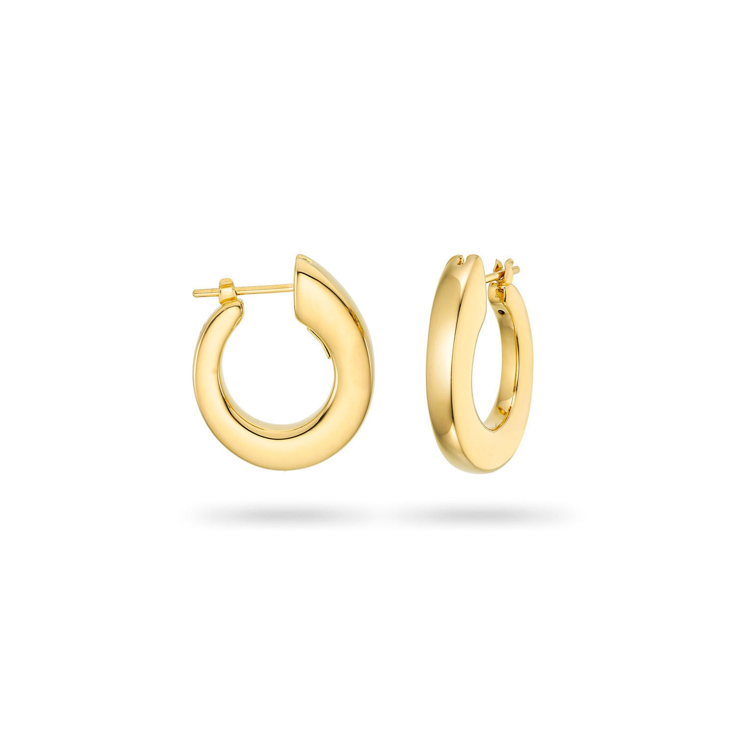 Σκουλαρίκια κρίκοι Aurum από χρυσό 18K Εικόνα 1