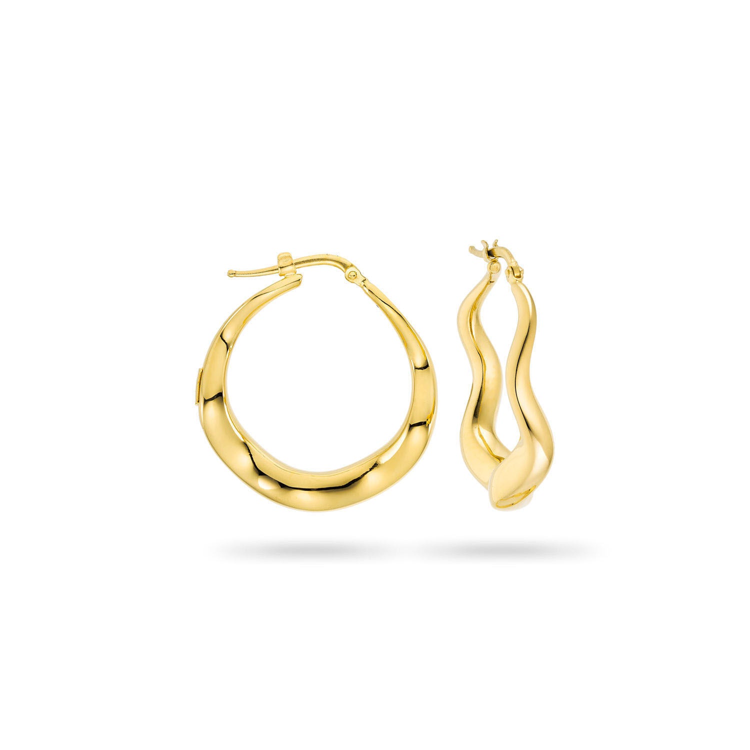 Σκουλαρίκια κρίκοι Aurum από χρυσό 18K Εικόνα 1