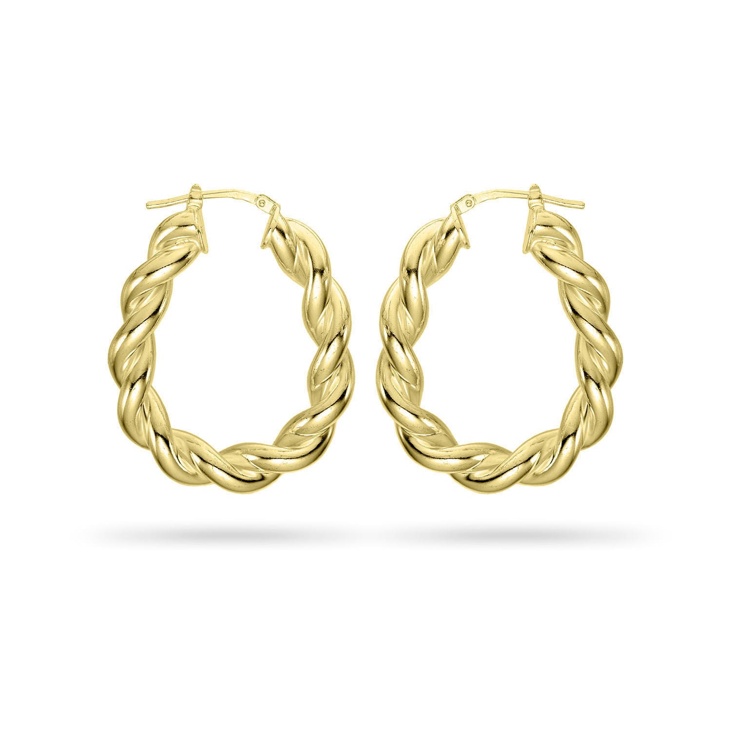 Σκουλαρίκια κρίκοι Reflections από επιχρυσωμένο ασήμι 925° Εικόνα 1