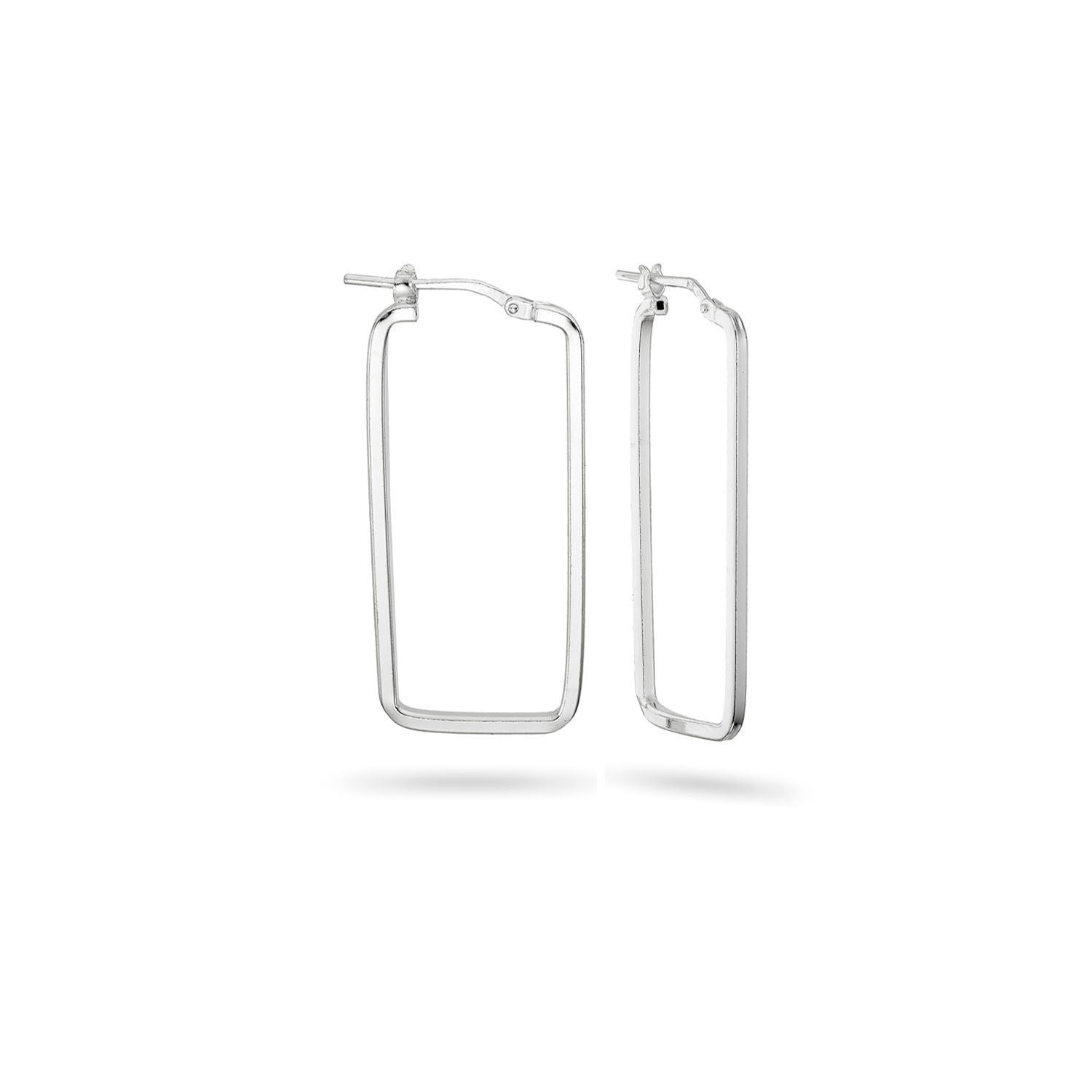 Σκουλαρίκια κρίκοι Reflections από ασήμι 925° Εικόνα 1