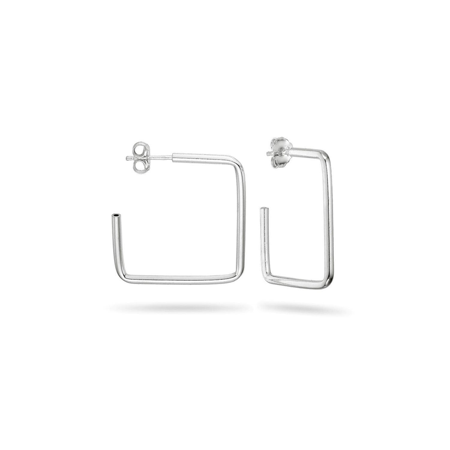 Σκουλαρίκια κρίκοι Reflections από ασήμι 925° Εικόνα 1