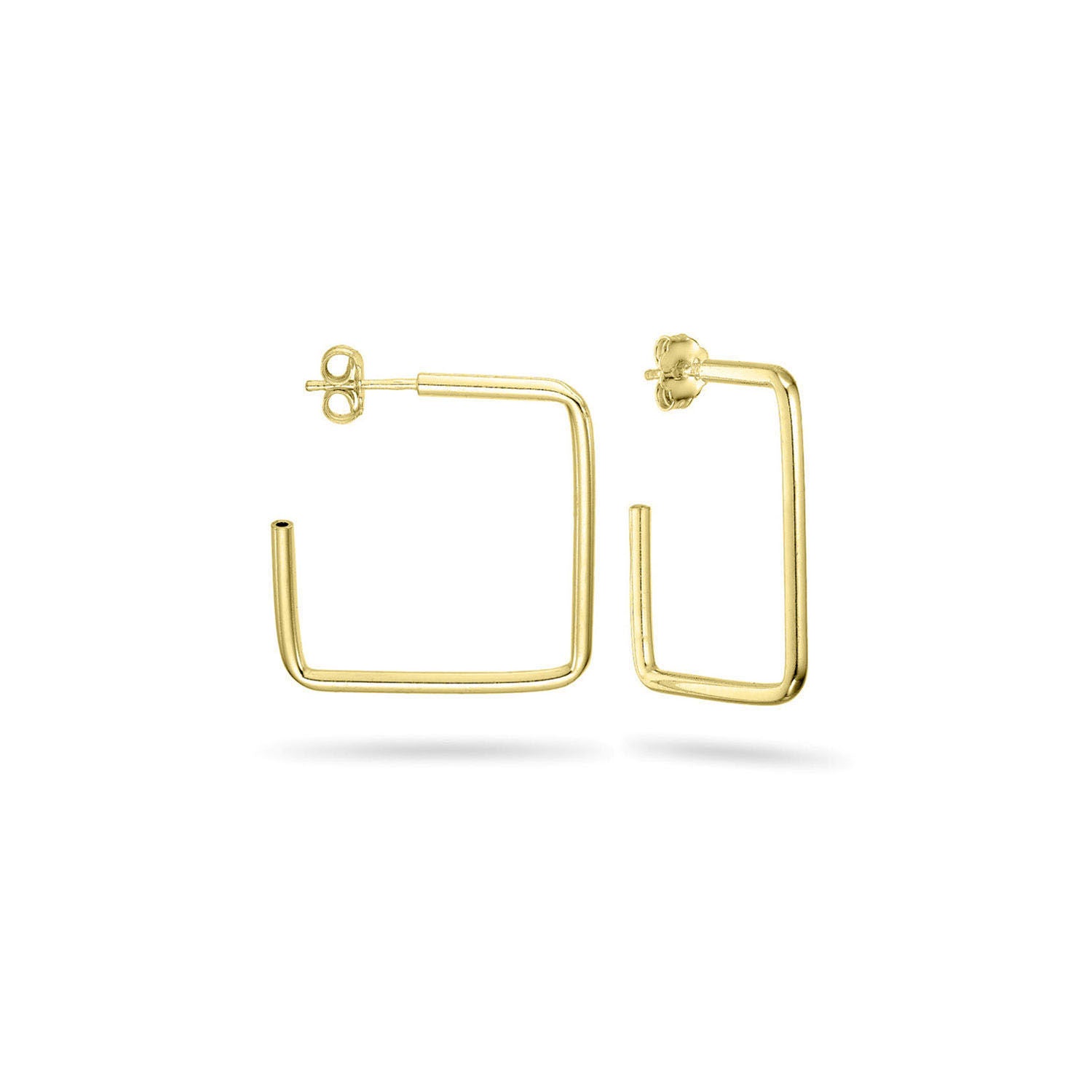 Σκουλαρίκια κρίκοι Reflections από επιχρυσωμένο ασήμι 925° Εικόνα 1