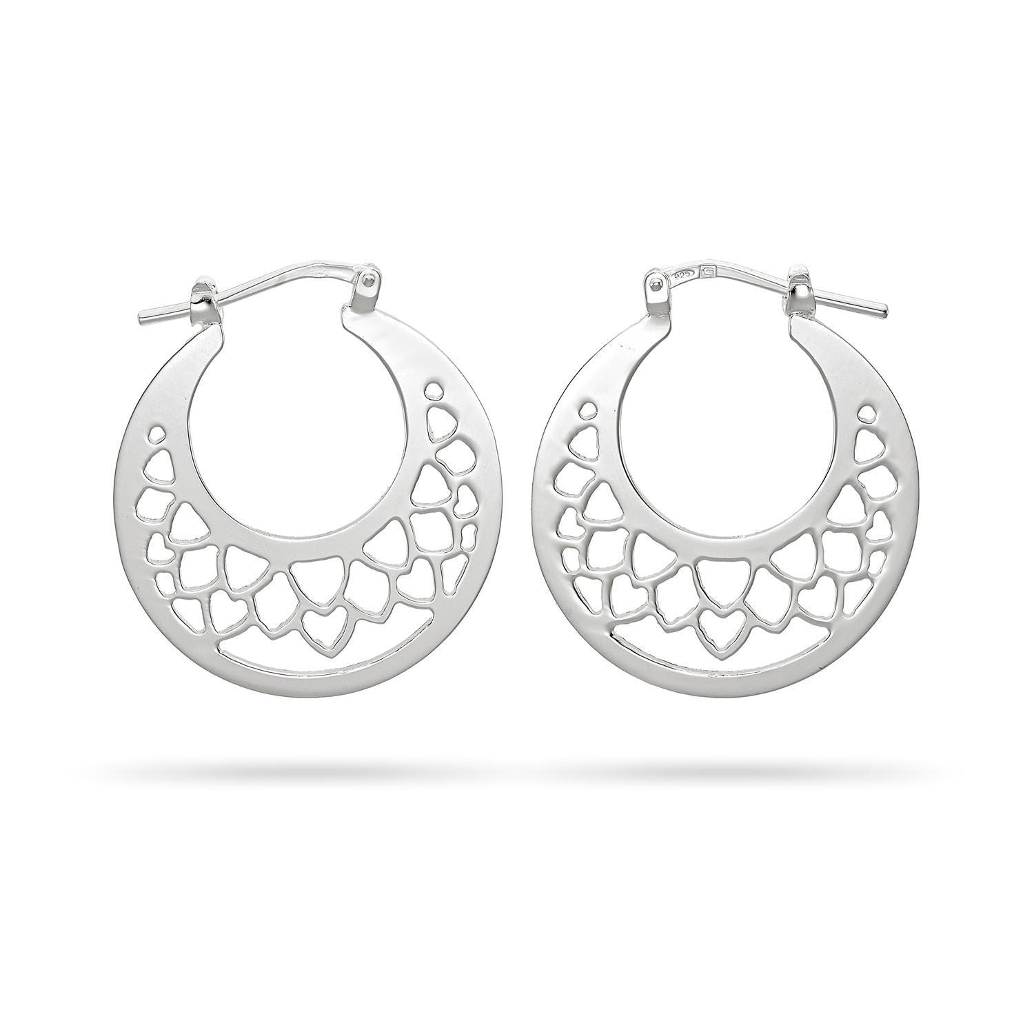 Σκουλαρίκια κρίκοι Arabesque από ασήμι 925° Εικόνα 1