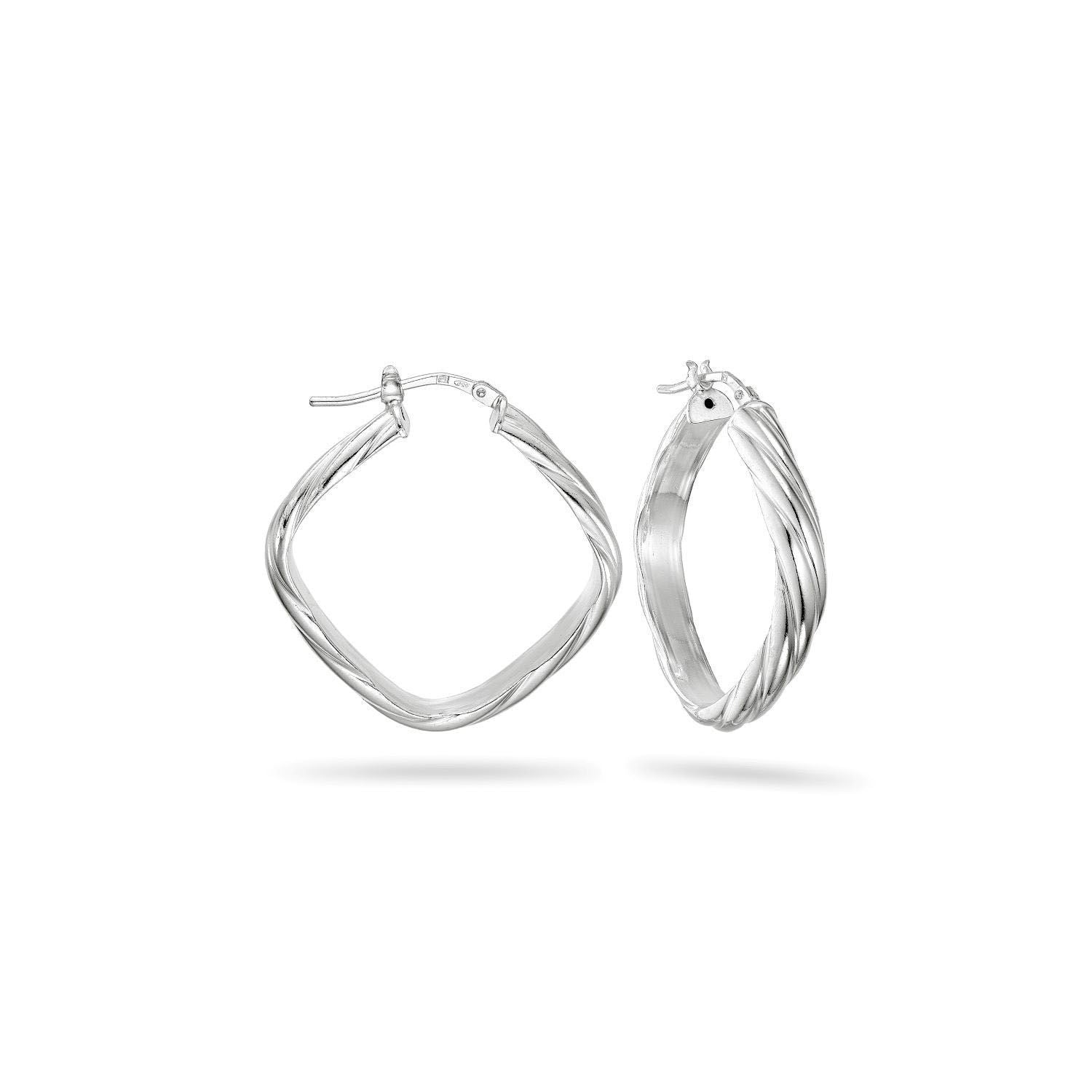 Σκουλαρίκια κρίκοι Reflections από ασήμι 925° Εικόνα 1