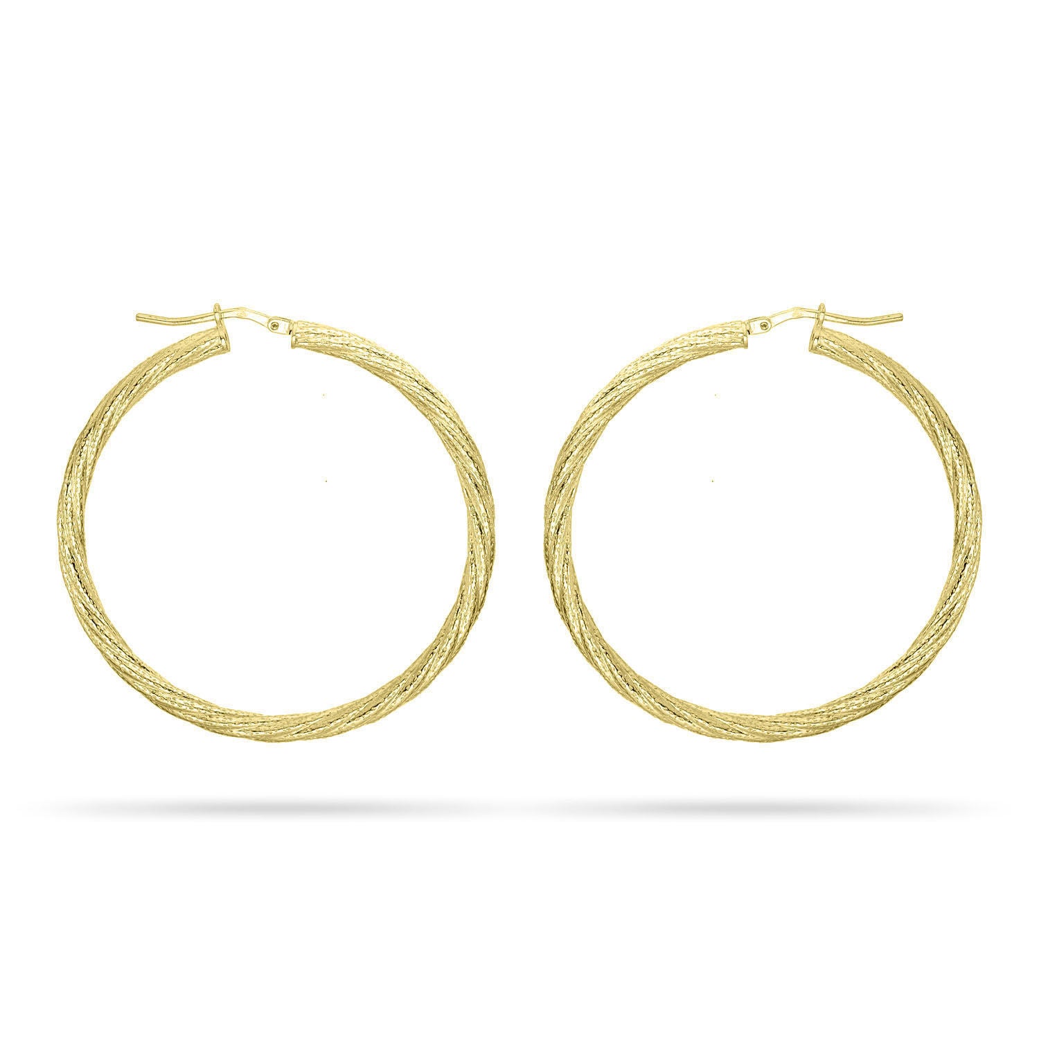 Σκουλαρίκια κρίκοι Reflections από επιχρυσωμένο ασήμι 925° Εικόνα 1