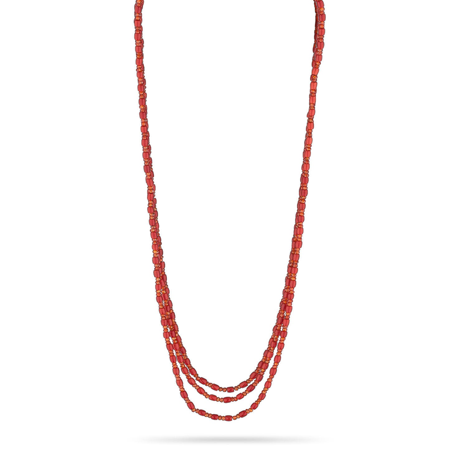 Κολιέ Rio από κοράλι και ζιργκόν με ασήμι 925° Εικόνα 1