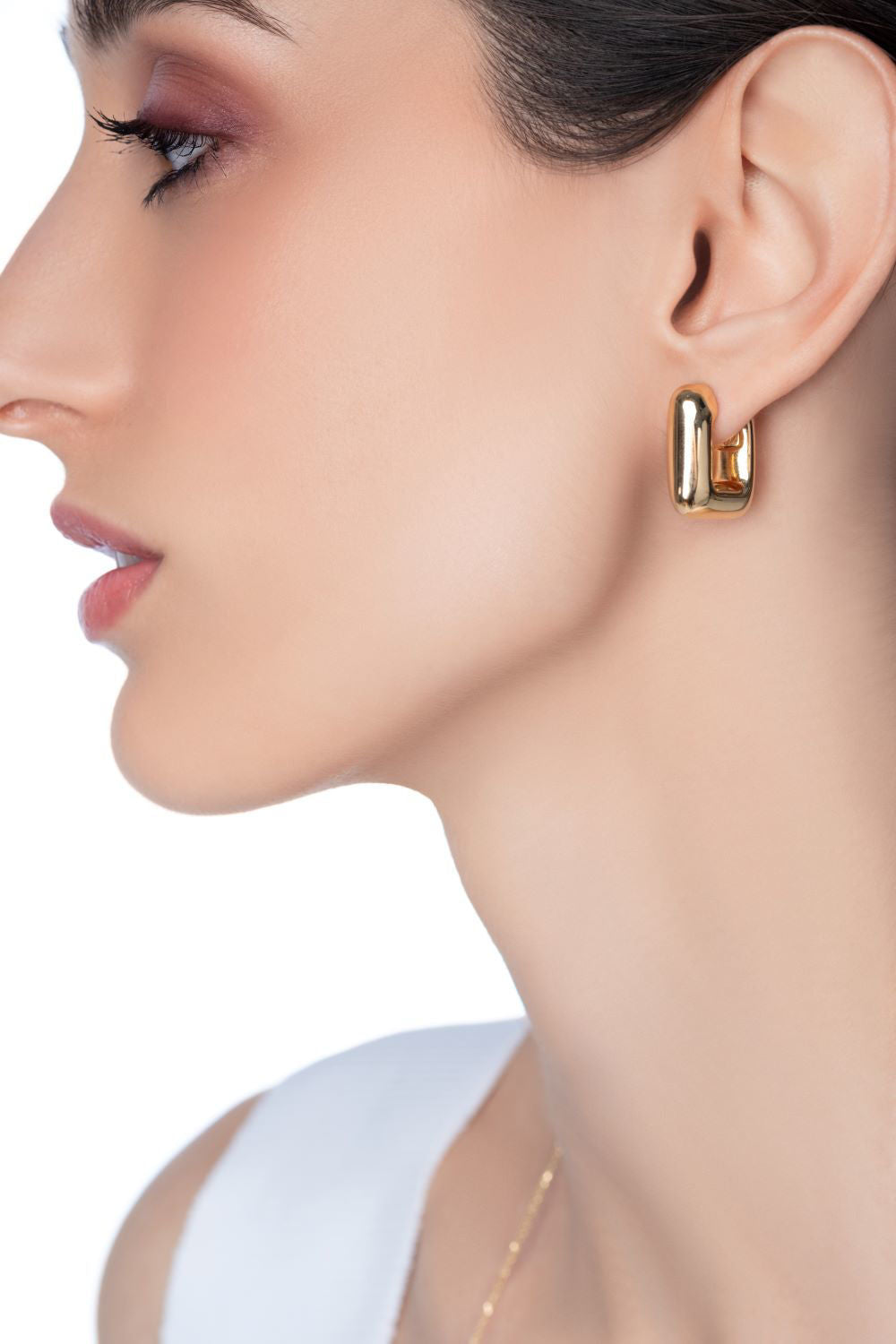 Σκουλαρίκια κρίκοι Aurum από χρυσό 18K Εικόνα 2