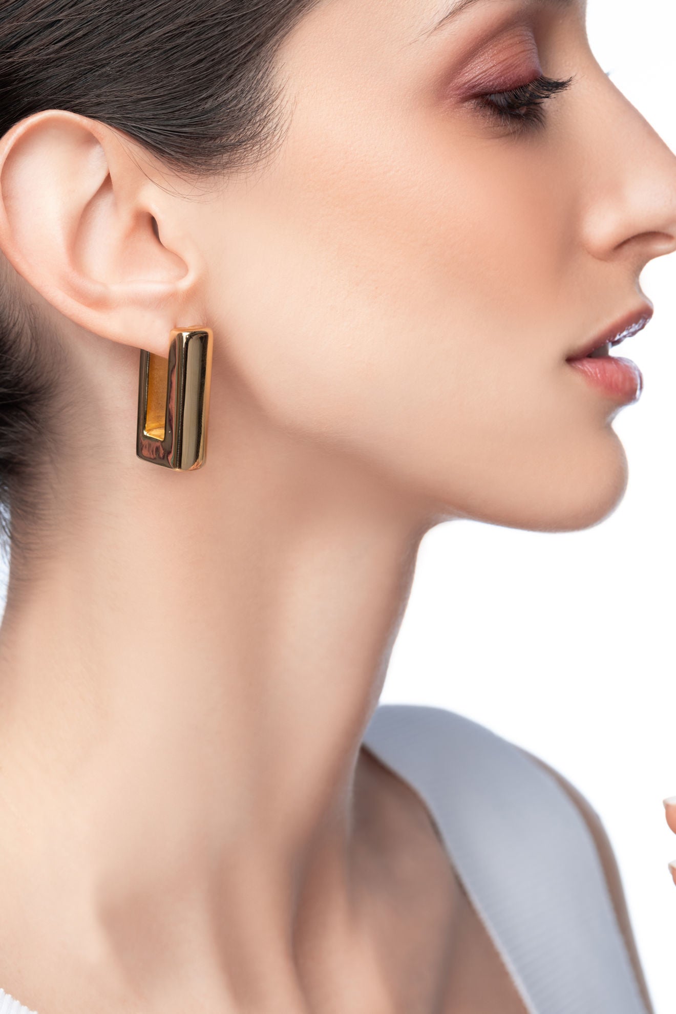 Σκουλαρίκια κρίκοι Aurum από χρυσό 18K Εικόνα 2