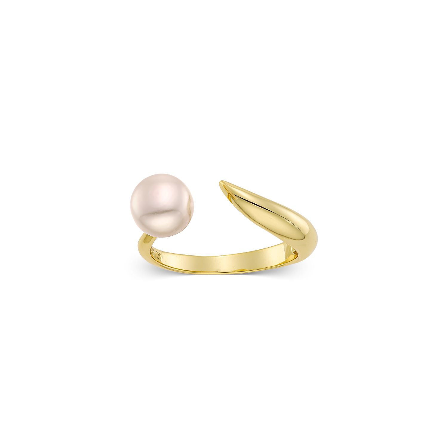 Δαχτυλίδι Pearls από επιχρυσωμένο ασήμι 925° με freshwater pearl Εικόνα 1