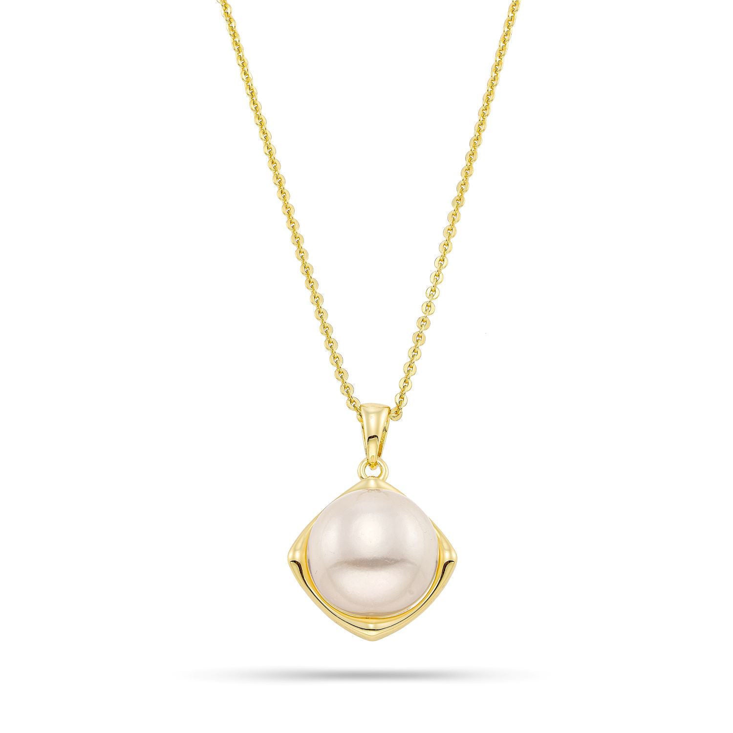 Κολιέ Pearls από επιχρυσωμένο ασήμι 925° με freshwater pearl Εικόνα 1