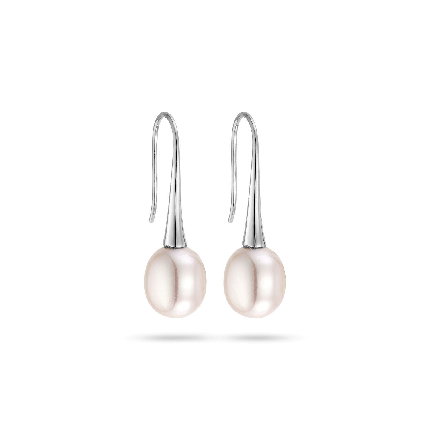 Σκουλαρίκια Pearls από επιροδιωμένο ασήμι 925° με freshwater pearls Εικόνα 1