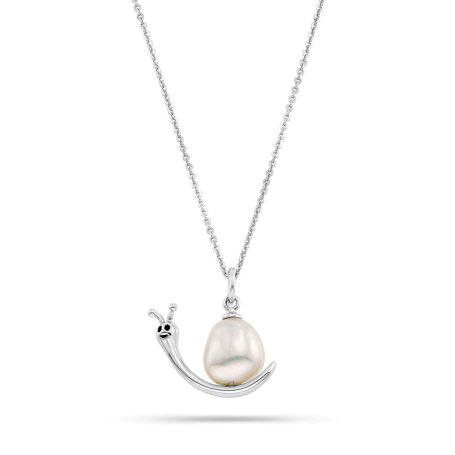 Κολιέ Pearls από επιροδιωμένο ασήμι 925° με freshwater pearl Εικόνα 1