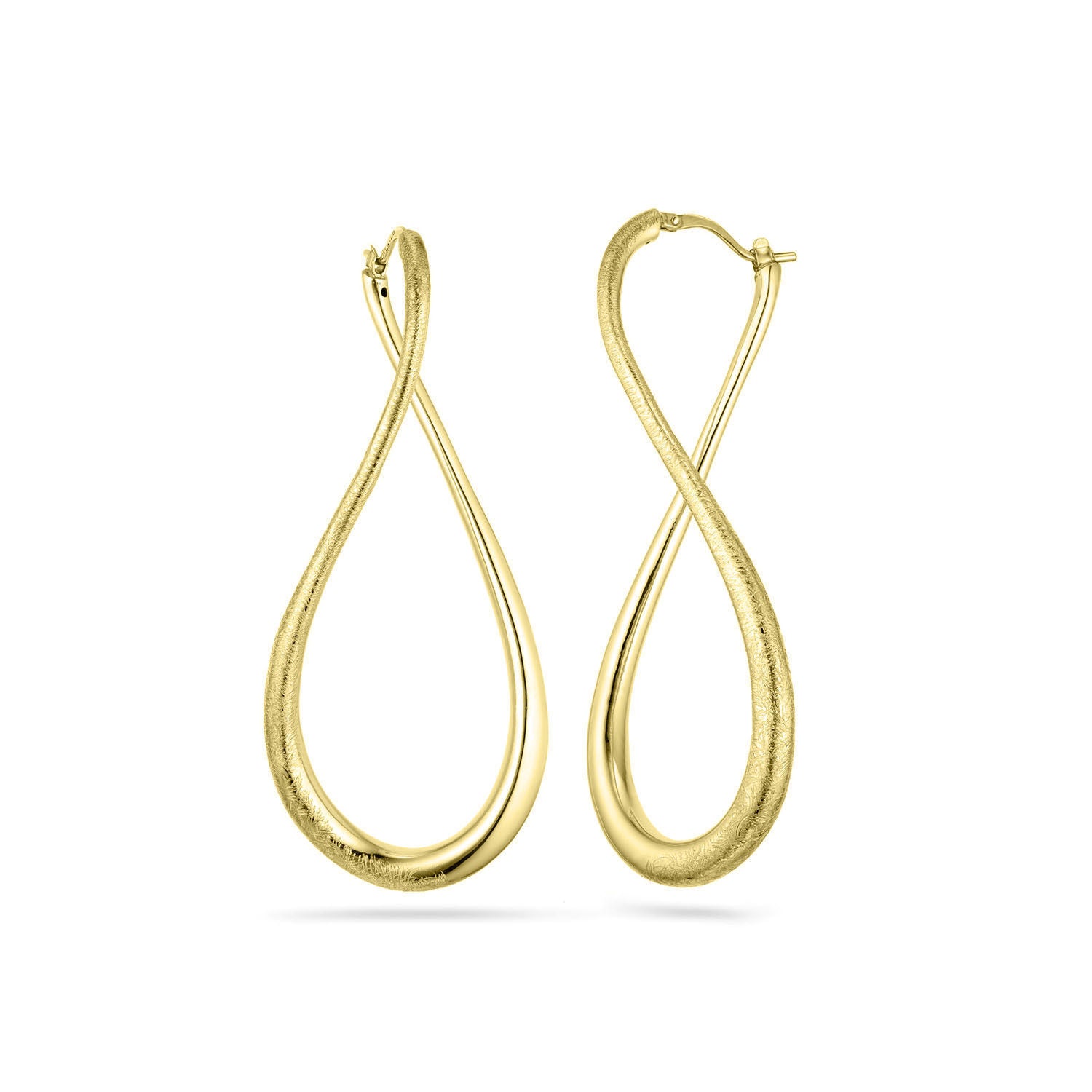 Σκουλαρίκια κρίκοι Reflections από επιχρυσωμένο ασήμι 925° Εικόνα 1