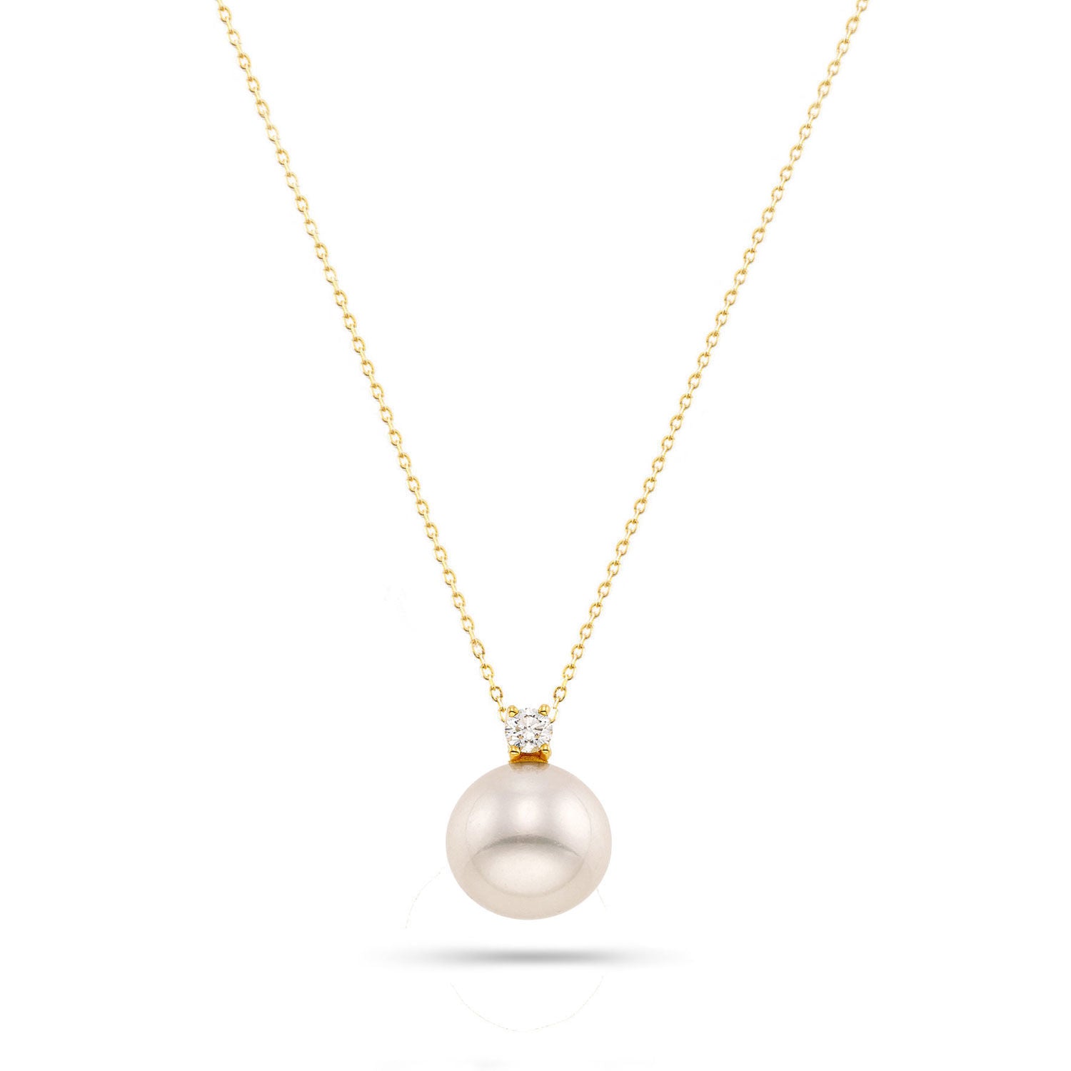 Μενταγιόν Pearls από χρυσό 18K με freshwater pearl και διαμάντι μπριγιάν Εικόνα 1