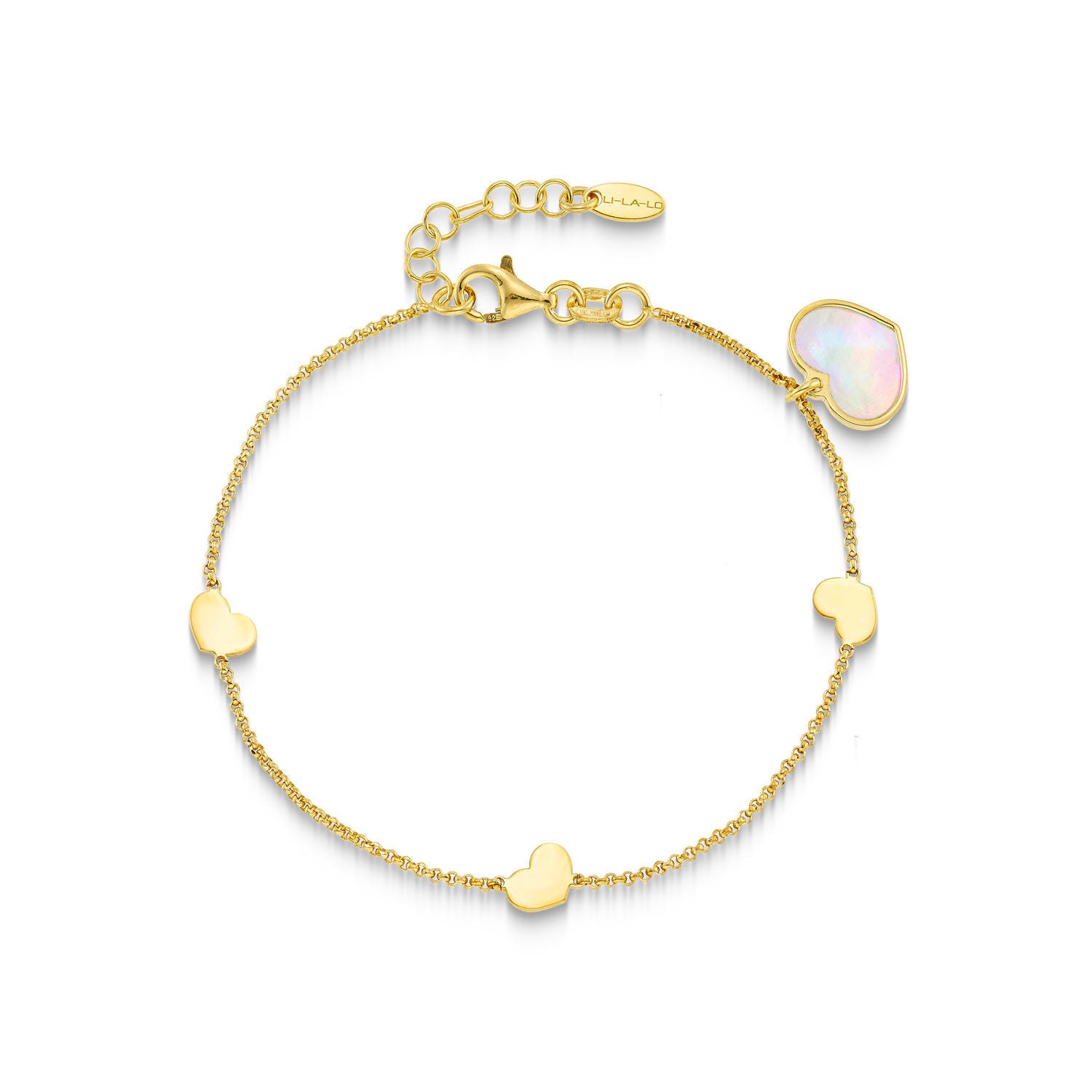 Βραχιόλι Symbols Καρδιά από επιχρυσωμένο ασήμι 925° με φίλντισι Εικόνα 1