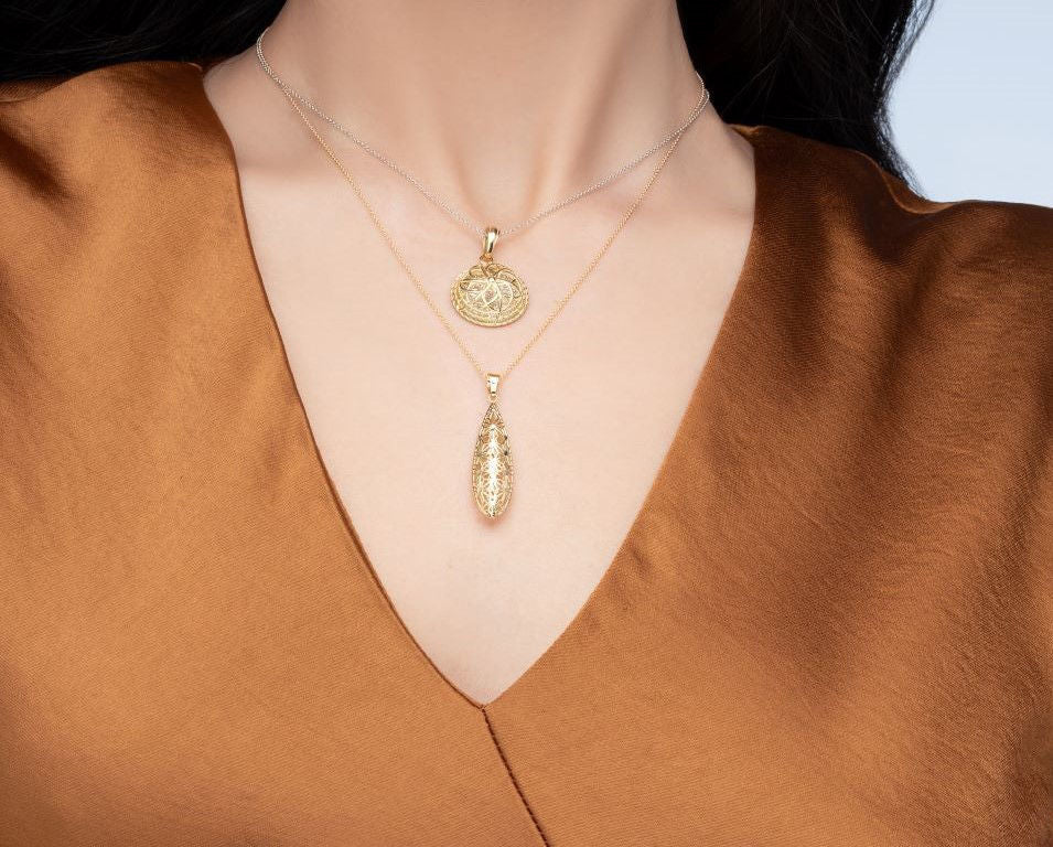 Μενταγιόν Arabesque από χρυσό 18K Εικόνα 3