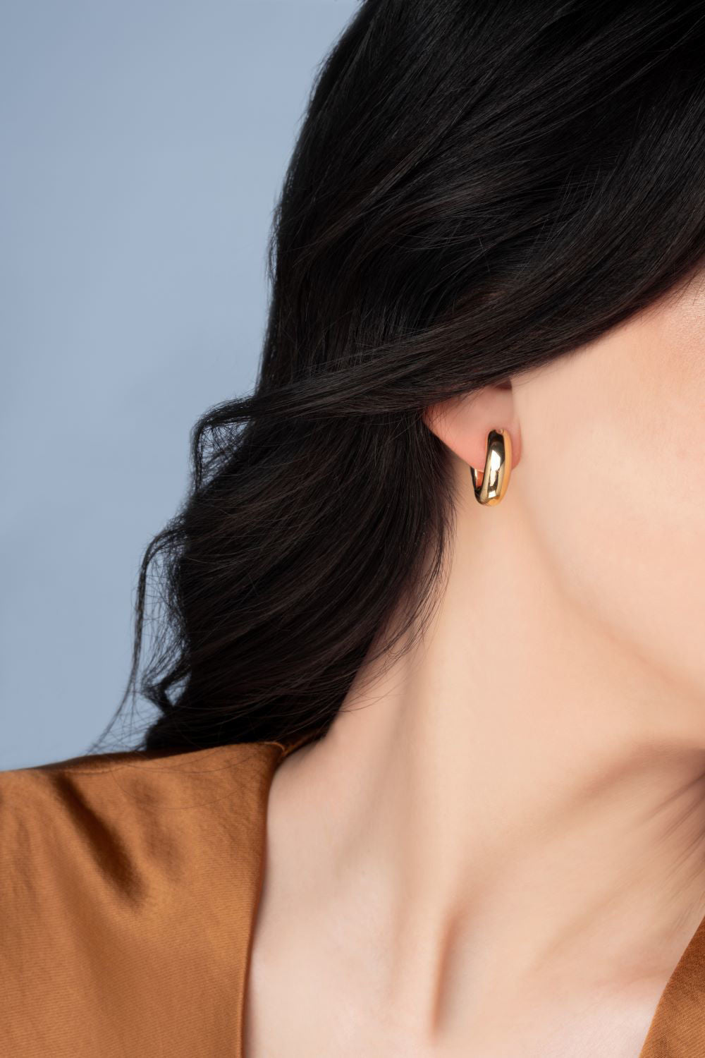 Σκουλαρίκια κρίκοι Aurum από χρυσό 18K Εικόνα 2