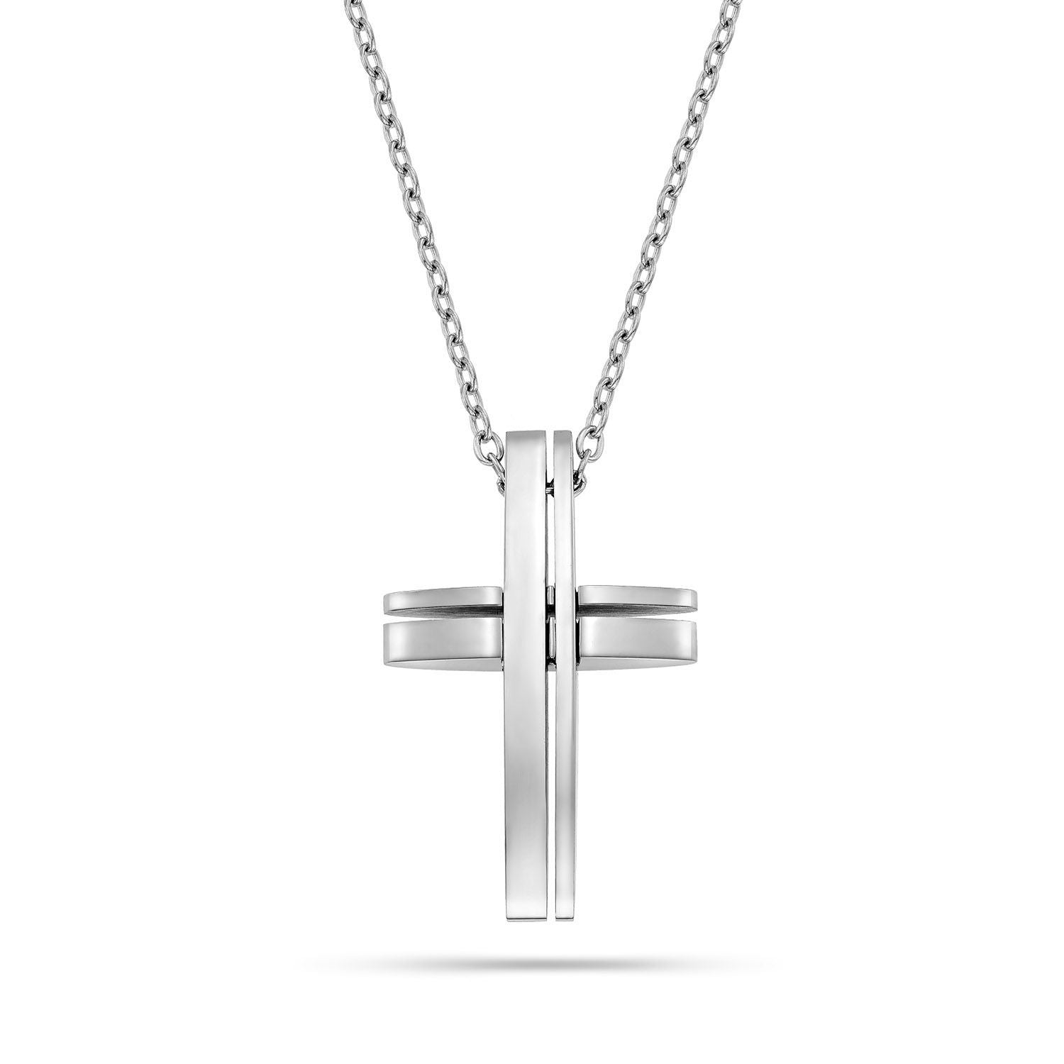 Ανδρικός σταυρός από ατσάλι Εικόνα 1