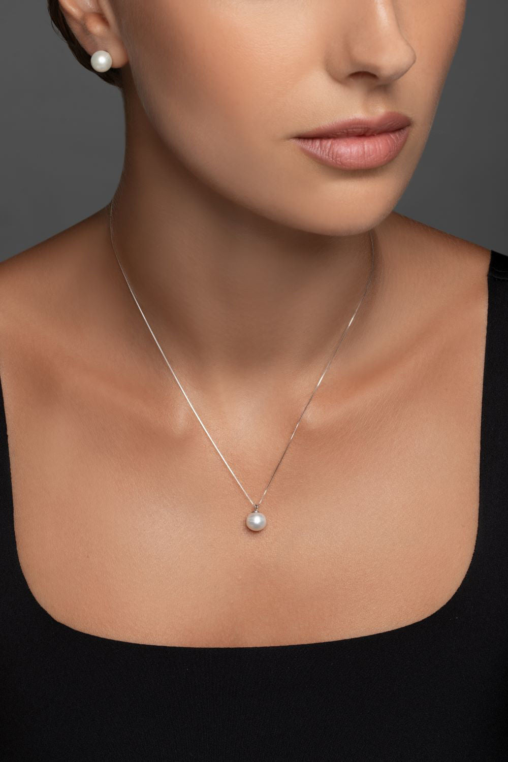 Σκουλαρίκια Pearls από λευκό χρυσό 18K με freshwater pearls Εικόνα 3