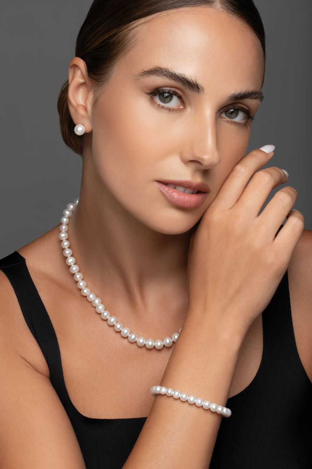 Βραχιόλι Pearls από λευκό χρυσό 18K με freshwater pearls Εικόνα 2