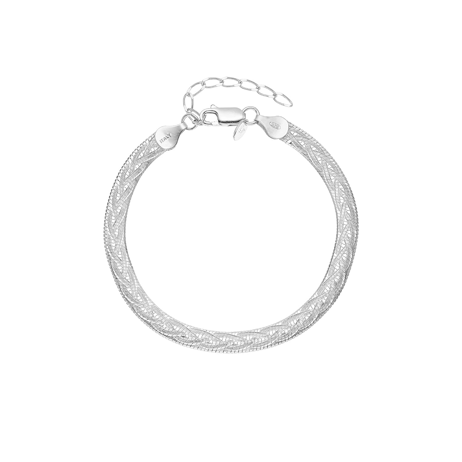 Βραχιόλι Skin από επιροδιωμένο ασήμι 925° Εικόνα 1