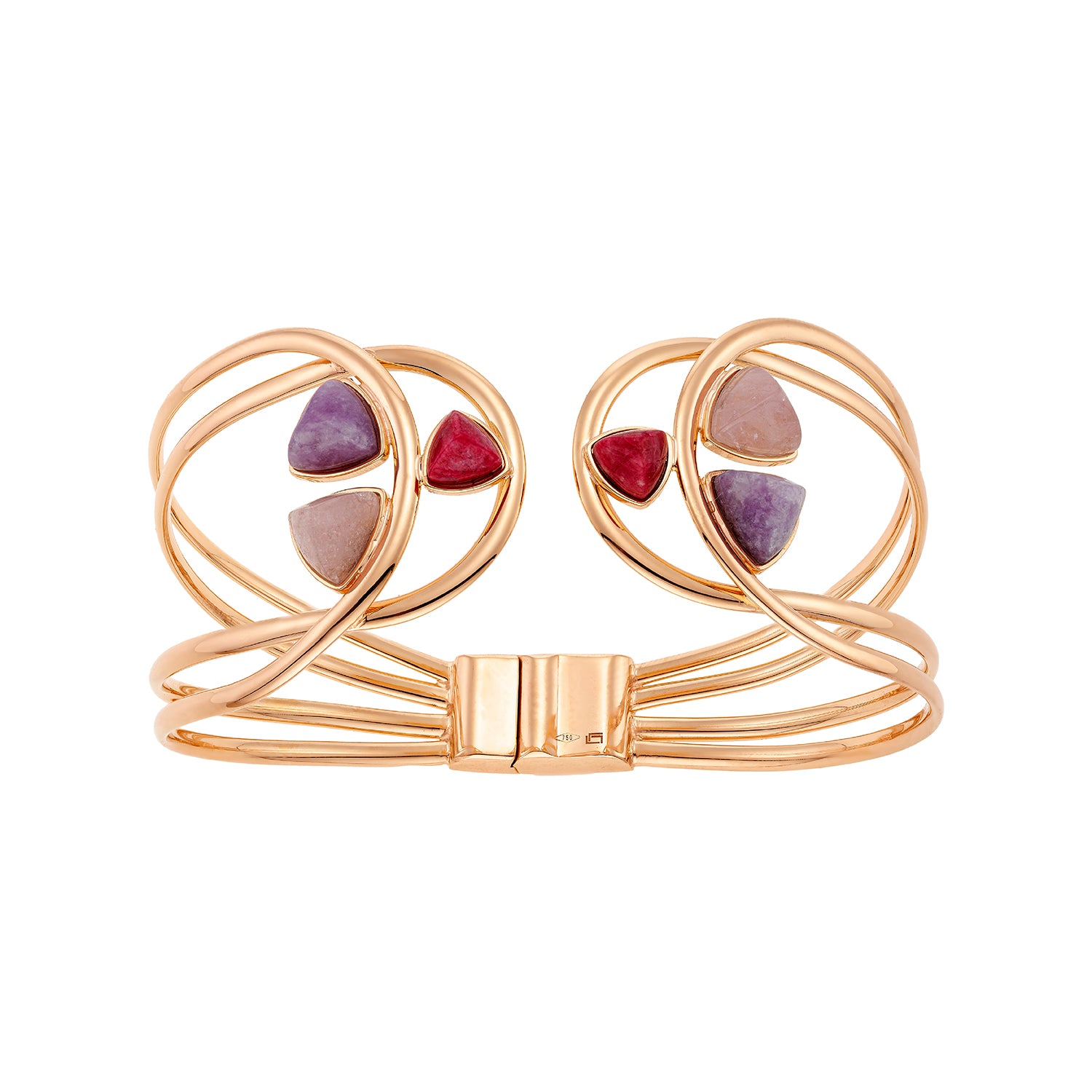 Βραχιόλι Secret Garden από χρυσό 18K με φωσφοσιδερίτη, μοργκανίτη και θουλίτη Εικόνα 1