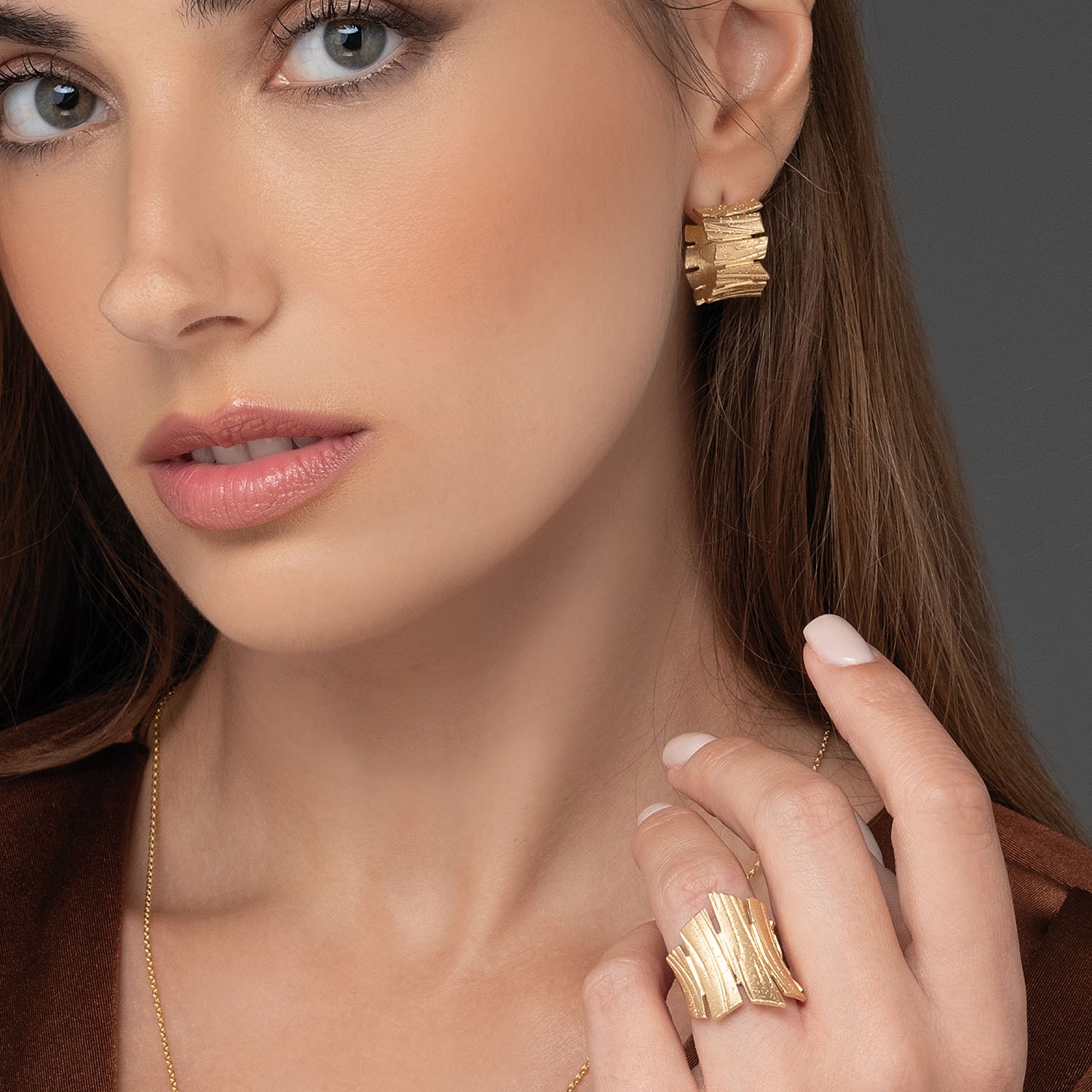 Δαχτυλίδι Terra από επιχρυσωμένο ασήμι 925° Εικόνα 2