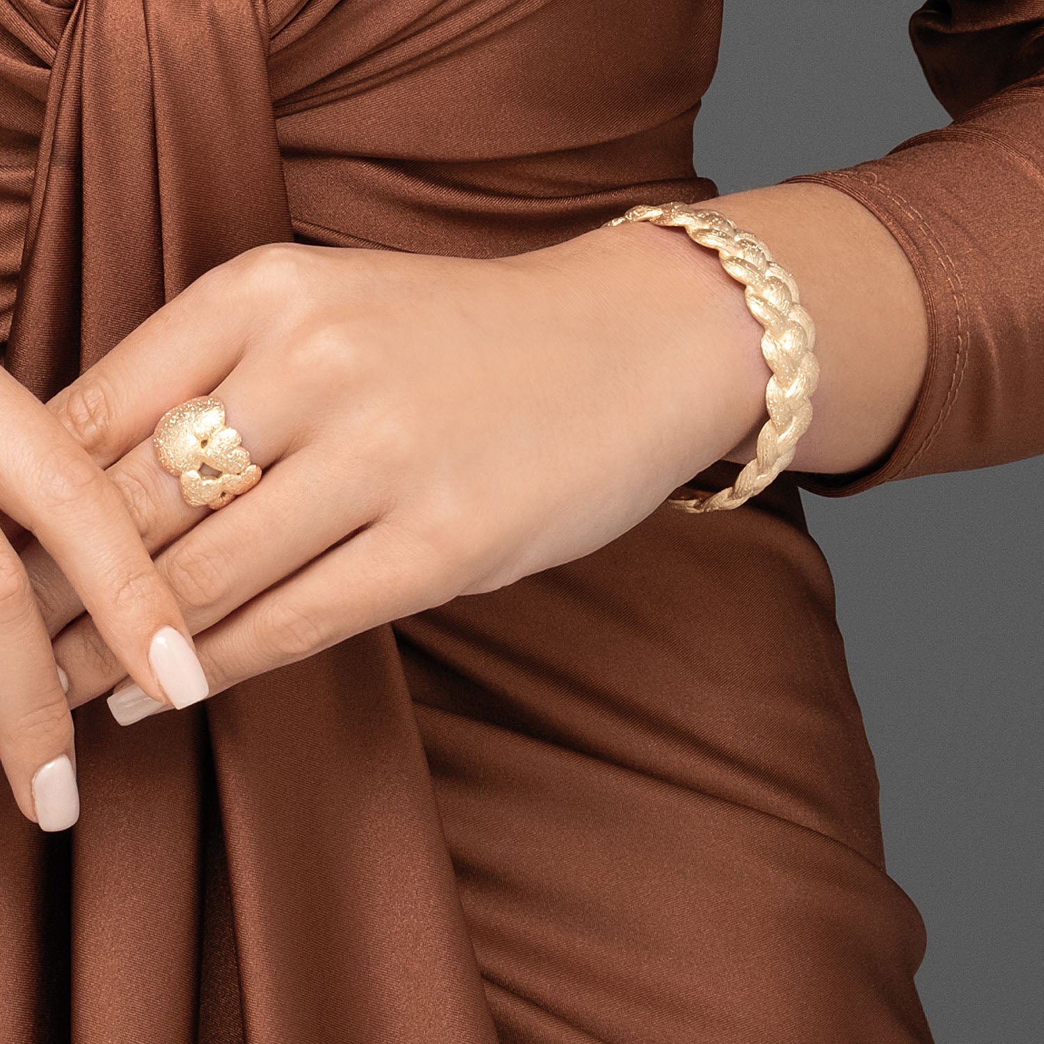 Δαχτυλίδι Terra από επιχρυσωμένο ασήμι 925° Εικόνα 2