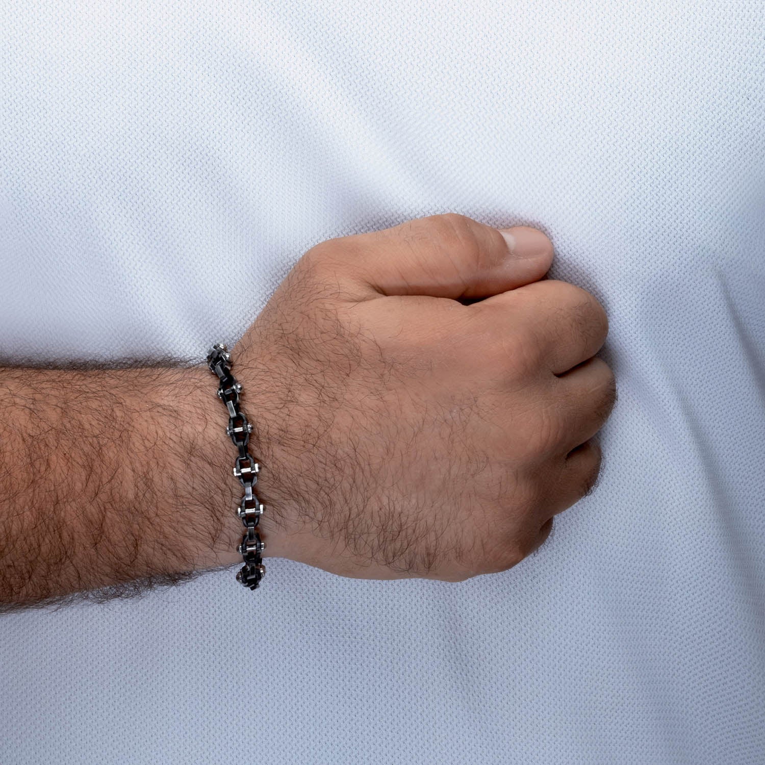 Ανδρικό βραχιόλι Αλυσίδα Ποδηλάτου από ατσάλι Εικόνα 2