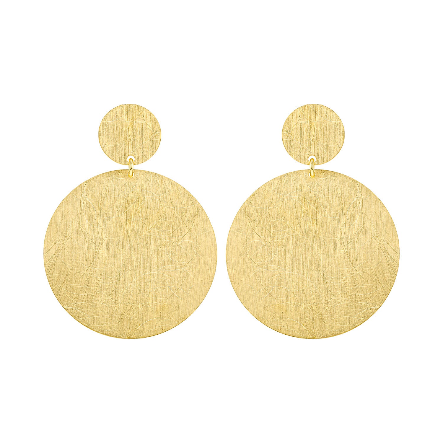 Σκουλαρίκια Roma από ματ επιχρυσωμένο ασήμι 925° Εικόνα 1