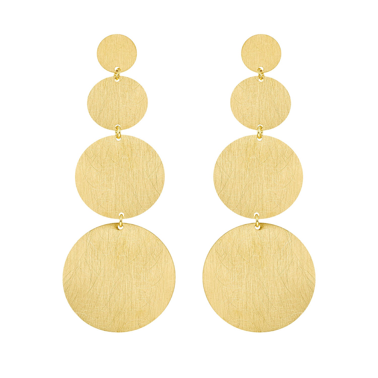 Σκουλαρίκια Roma από ματ επιχρυσωμένο ασήμι 925° Εικόνα 1