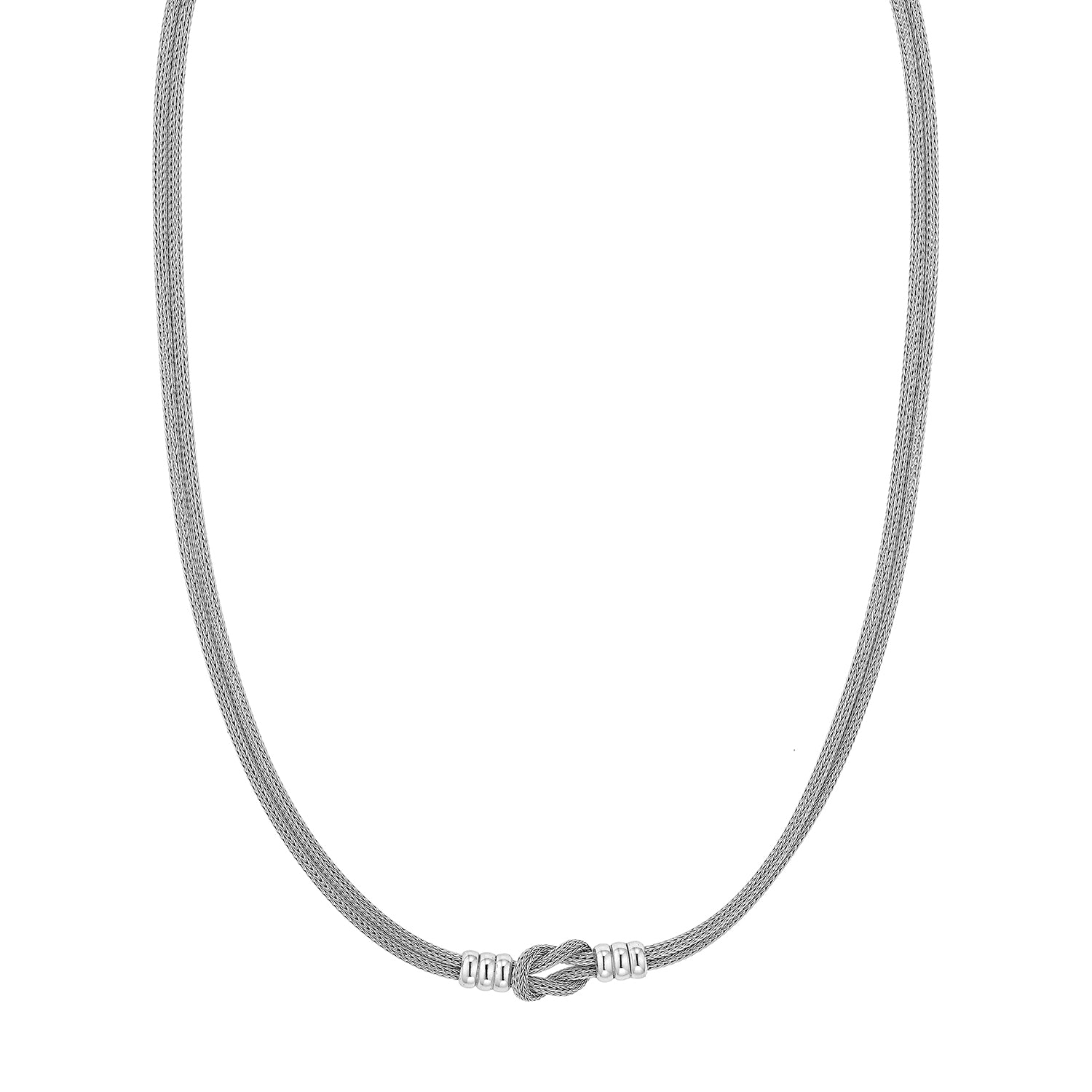 Κολιέ Skin από επιροδιωμένο ασήμι 925° Εικόνα 1