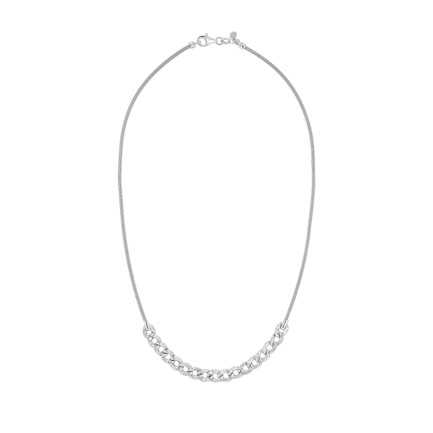 Κολιέ Skin από επιροδιωμένο ασήμι 925° Εικόνα 3