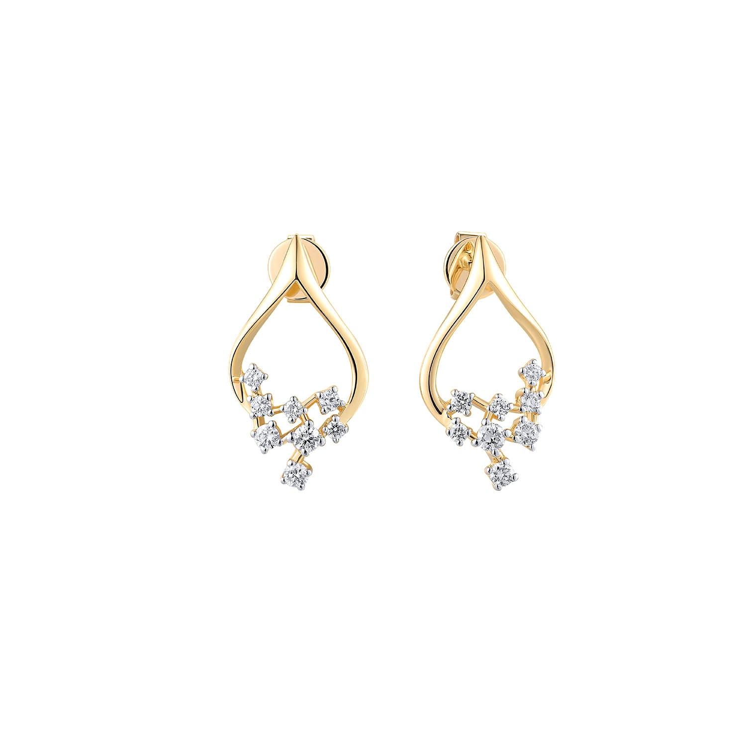 Σκουλαρίκια Diamonds από χρυσό 18K με διαμάντια μπριγιάν Εικόνα 1