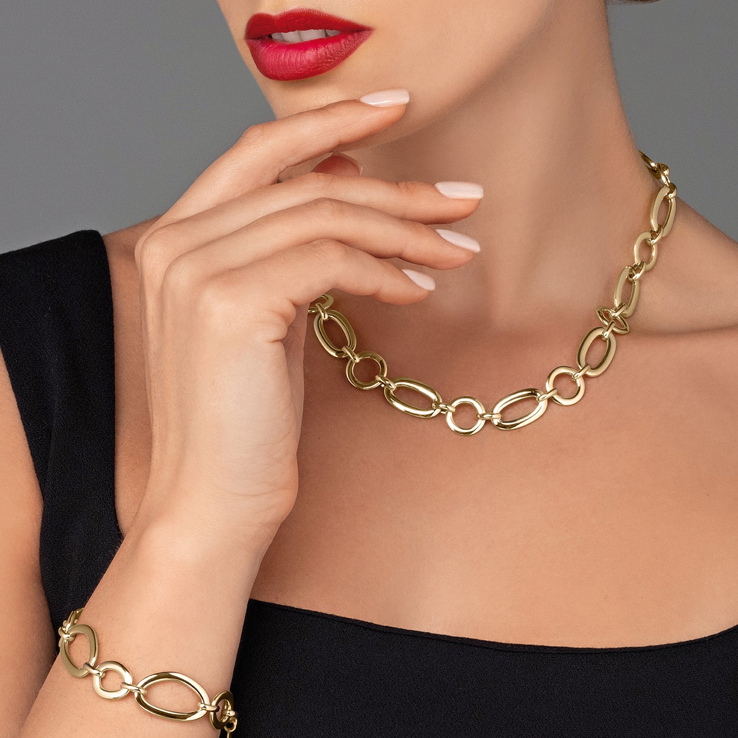 Κολιέ αλυσίδα Aurum από χρυσό 18K Εικόνα 2